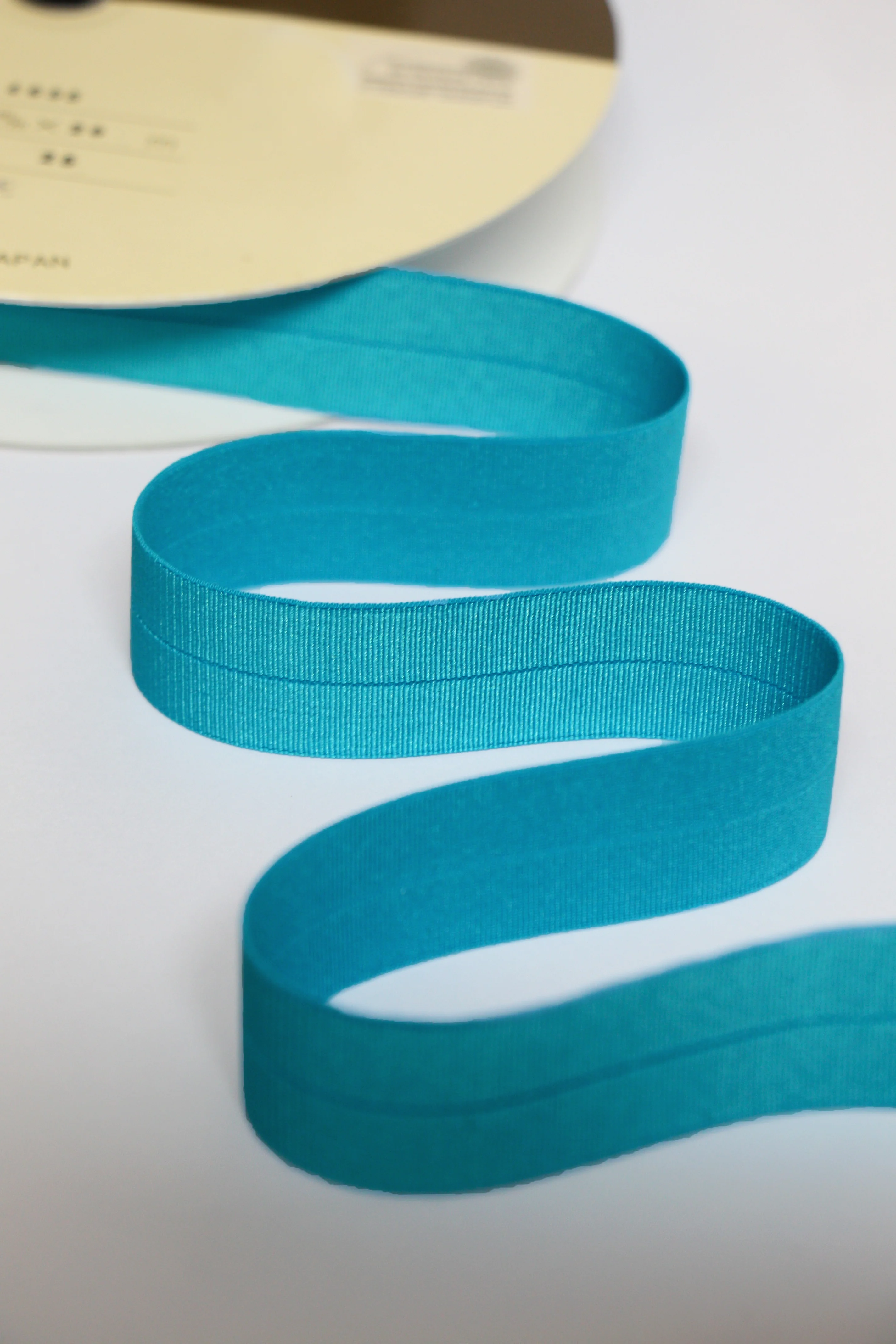 18mm Stretch Fold-Over Binding - Turquoise - Image 2
