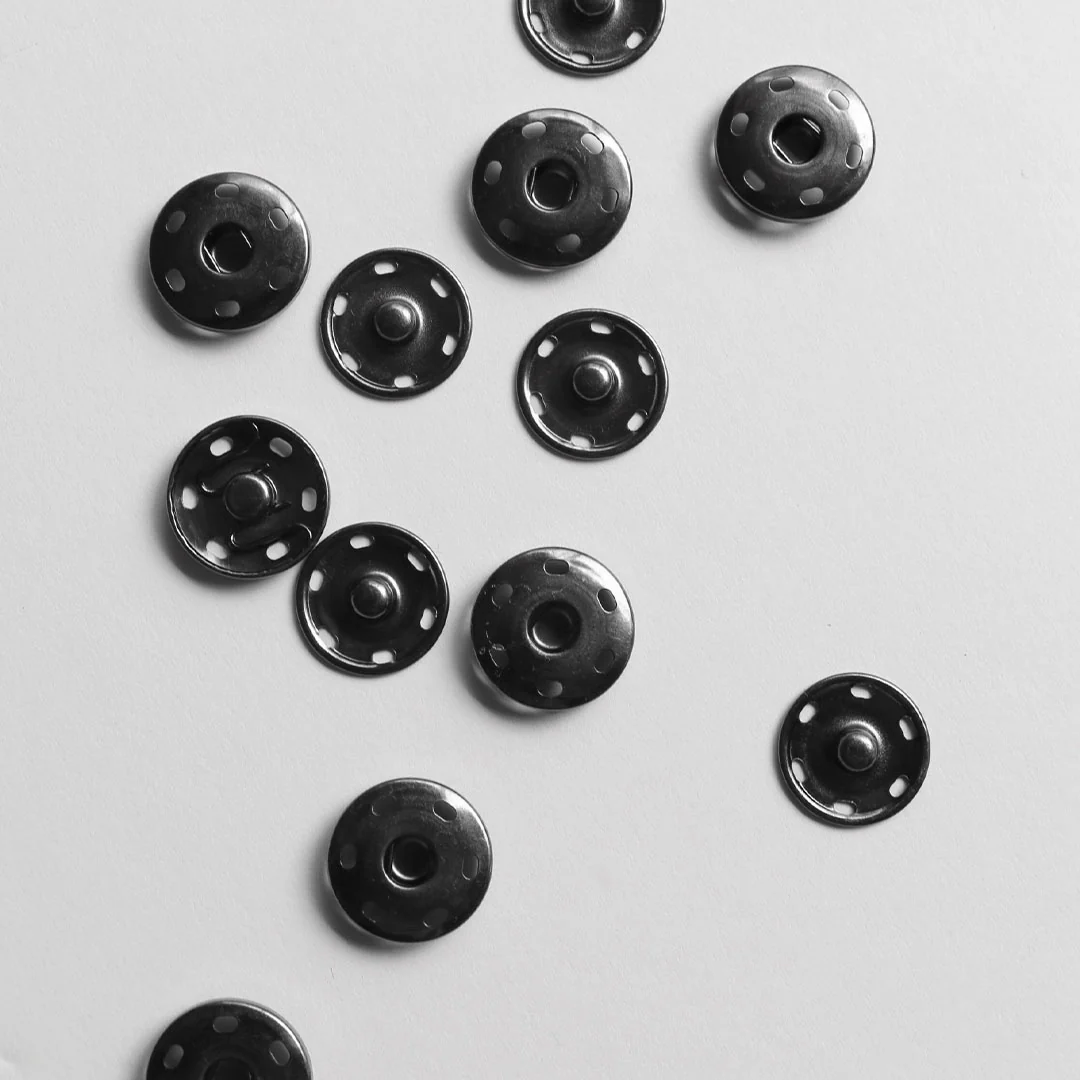 21mm Press Studs - Antique Nickel - Image 2