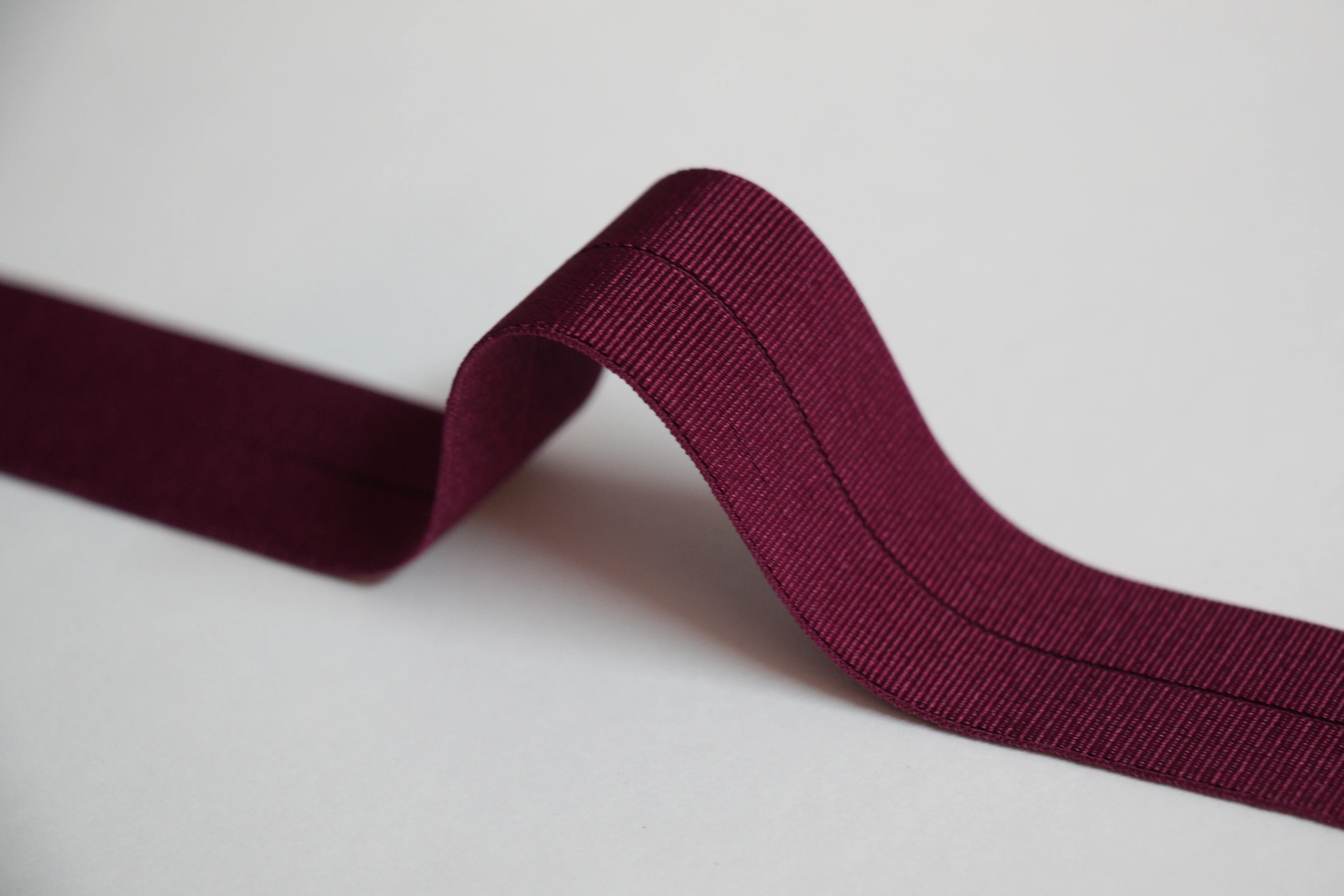 24mm Stretch Fold-Over Binding - Bordeaux