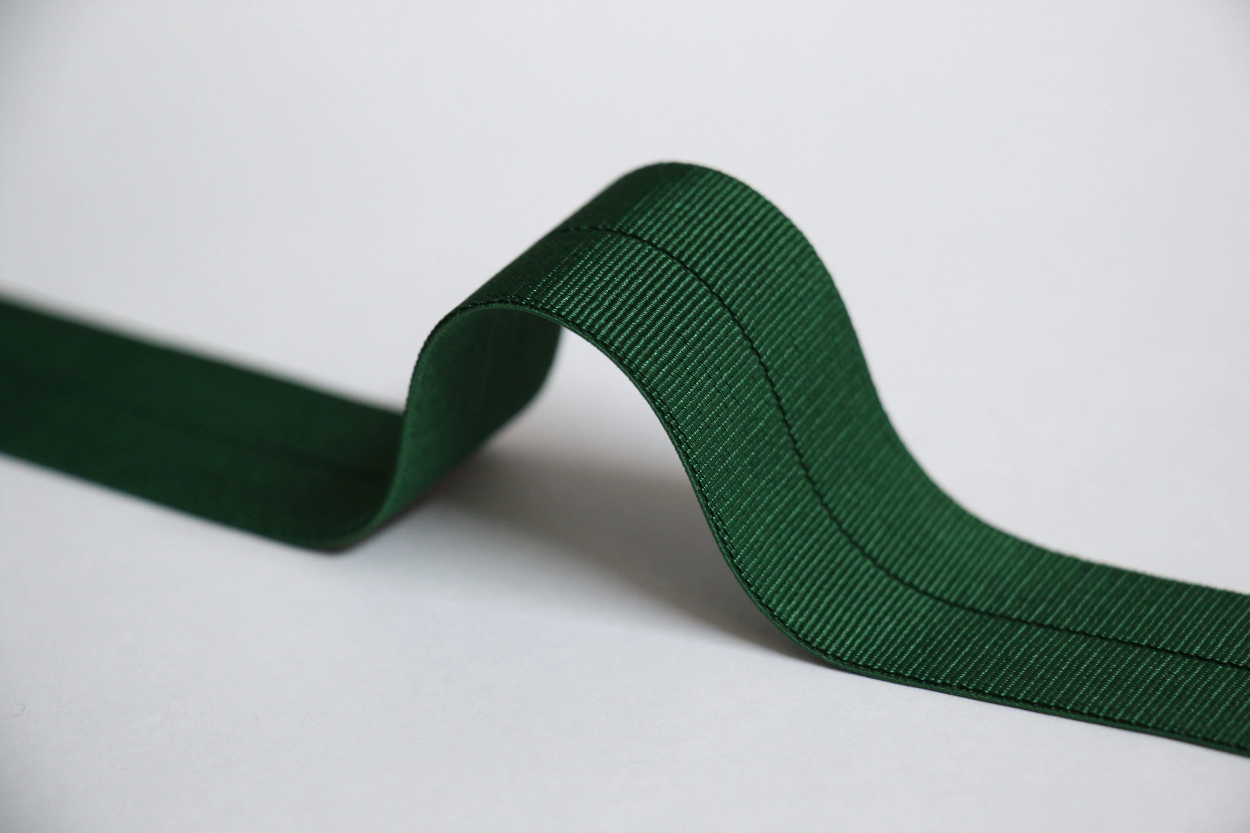 24mm Stretch Fold-Over Binding - Bottle Green