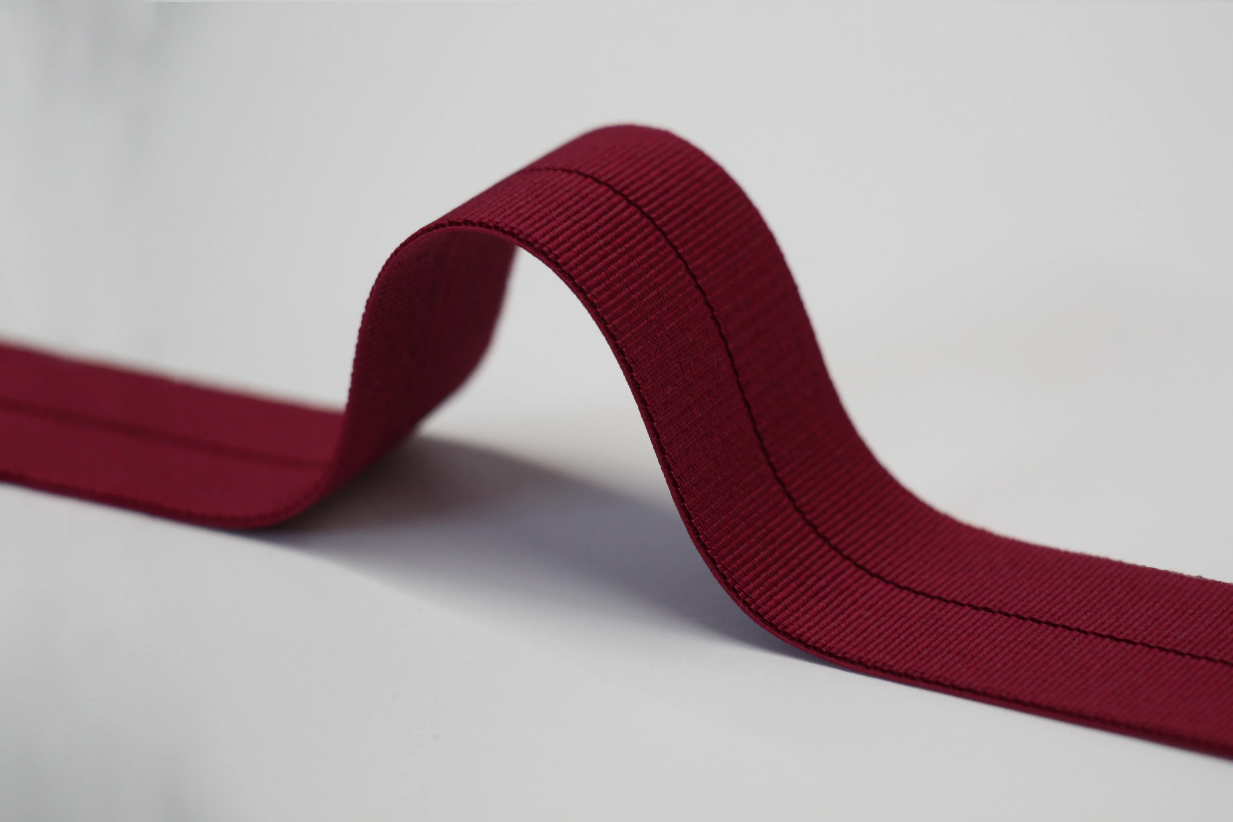 24mm Stretch Fold-Over Binding - Wine Red