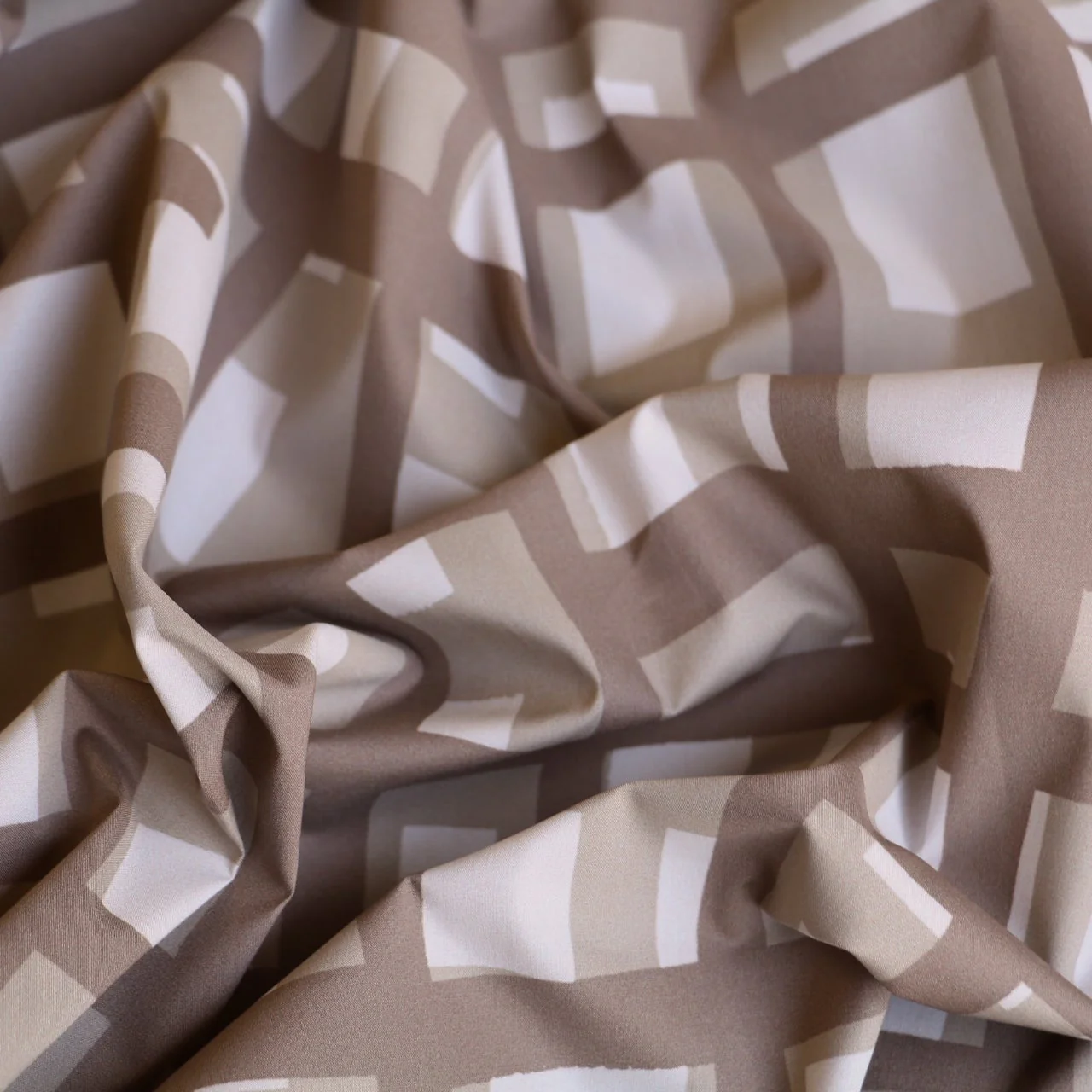 3D Grid Mocha Poplin - Image 2