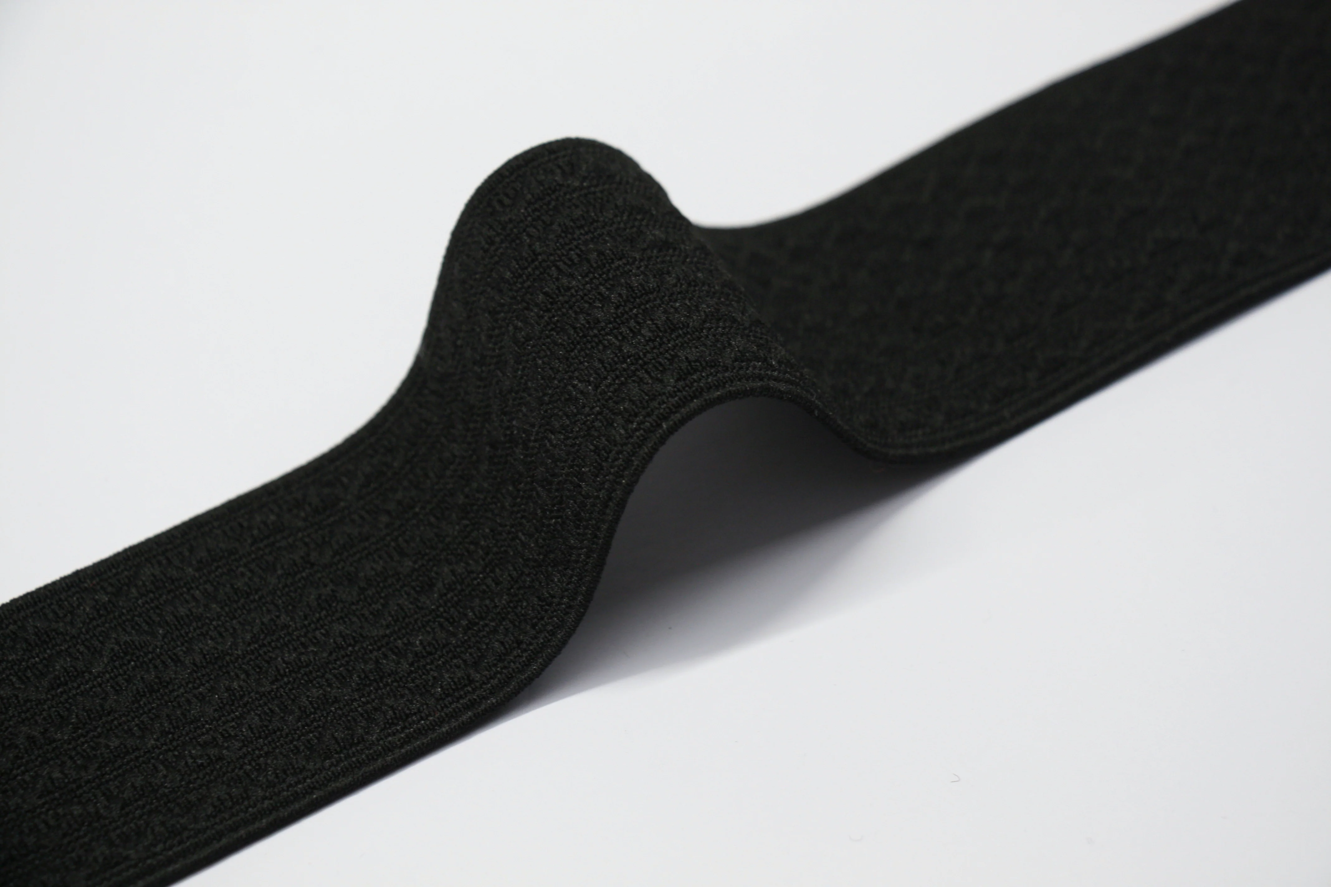 Fancy Elastic (50mm/2") - Black Ripple Textured