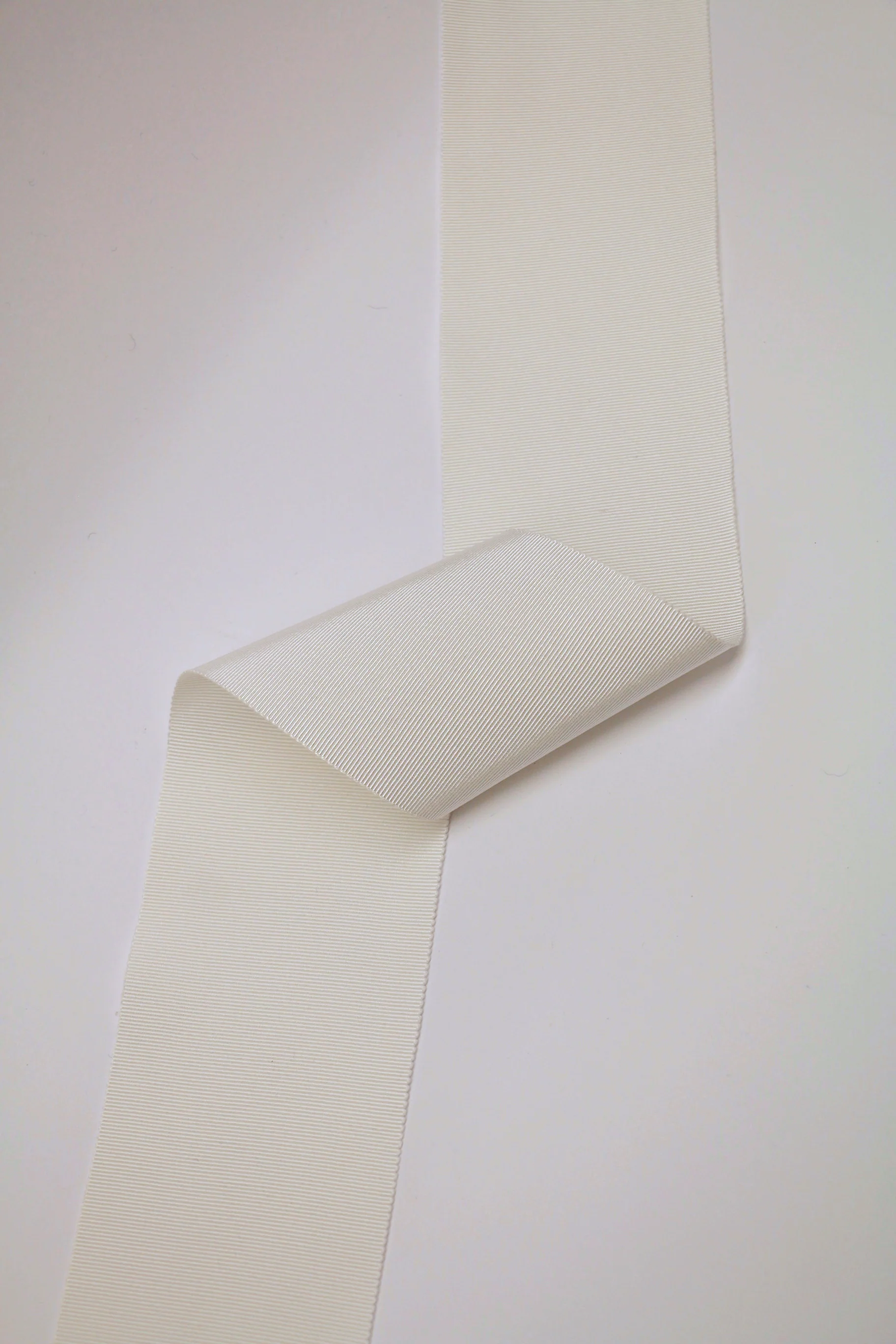 75mm Grosgrain Ribbon - Cream - Image 2
