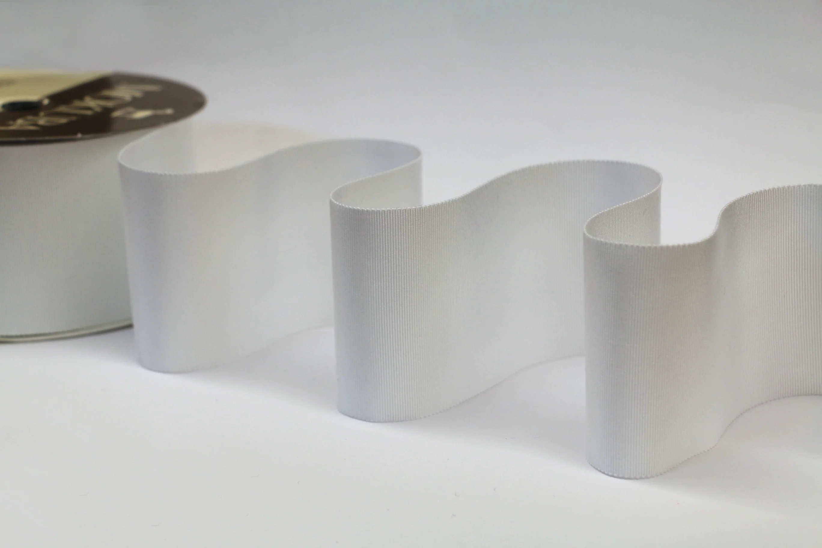 75mm Grosgrain Ribbon - White