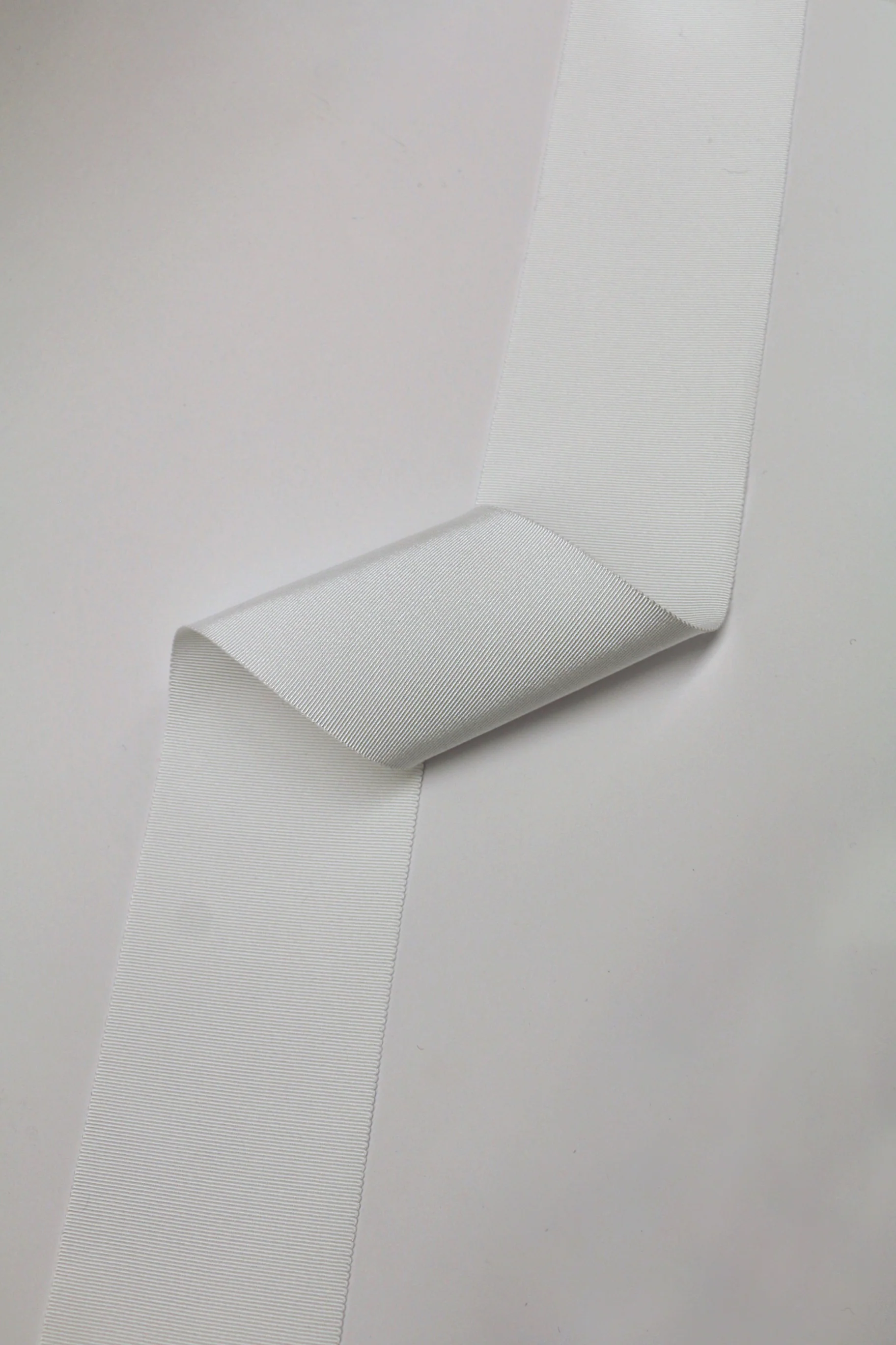 75mm Grosgrain Ribbon - White - Image 2