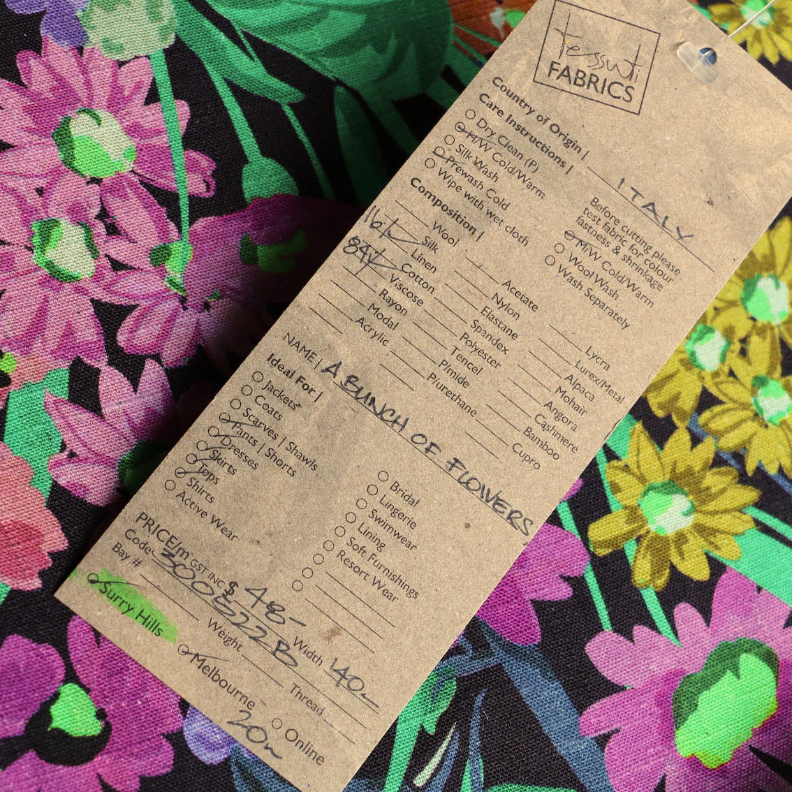 A Bunch Of Flowers Viscose/Linen Blend - Image 5
