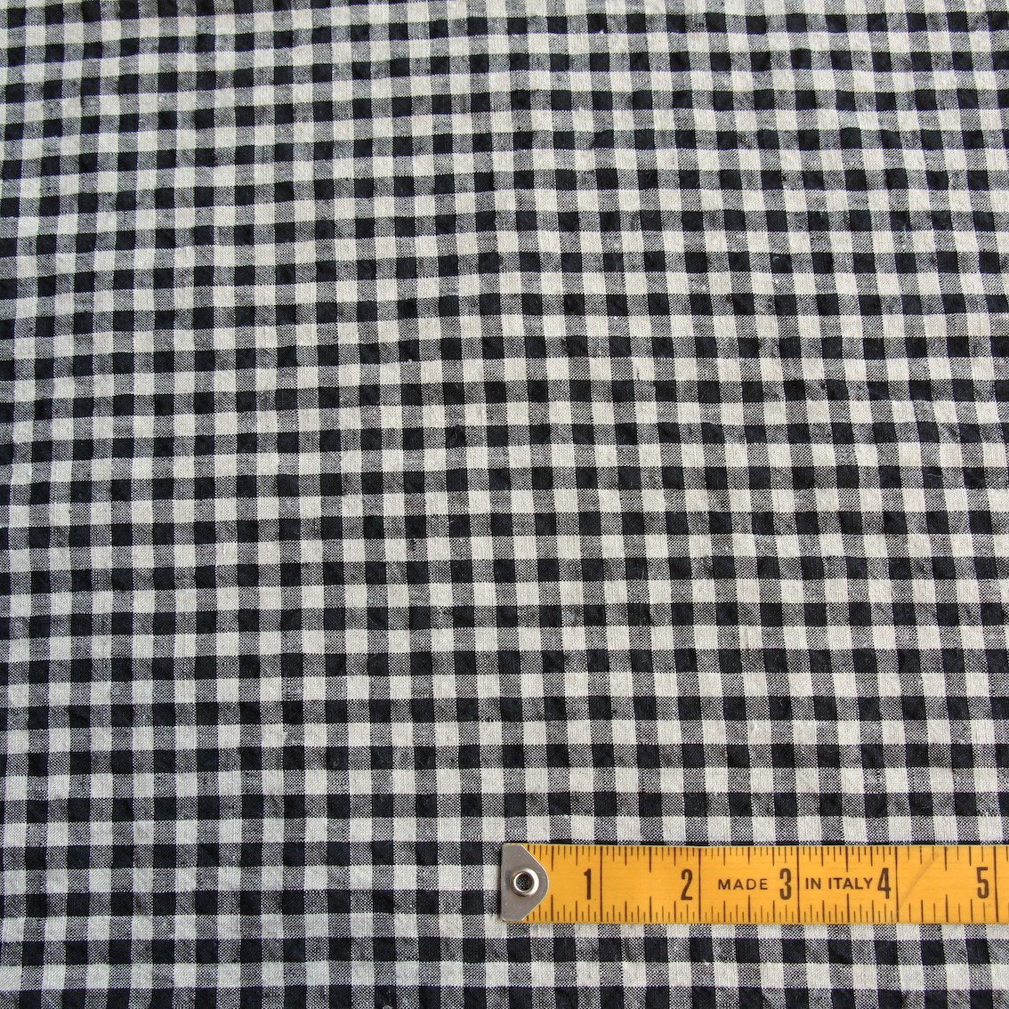 Abby Check Black Washed Linen - Image 5