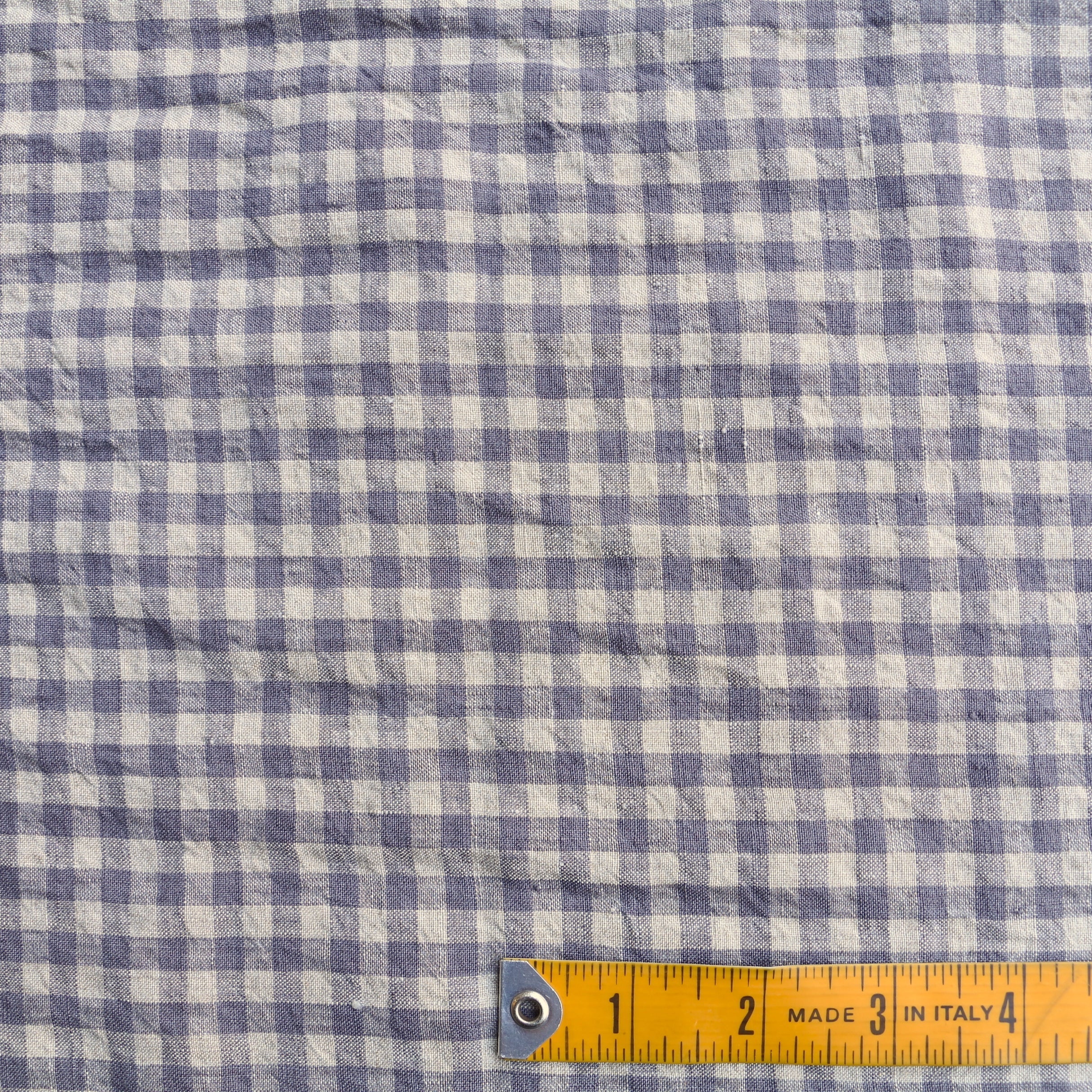 Abby Check Smoke Washed Linen - Image 3