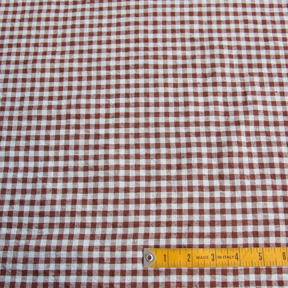 Abby Check Tan Washed Linen - Image 3