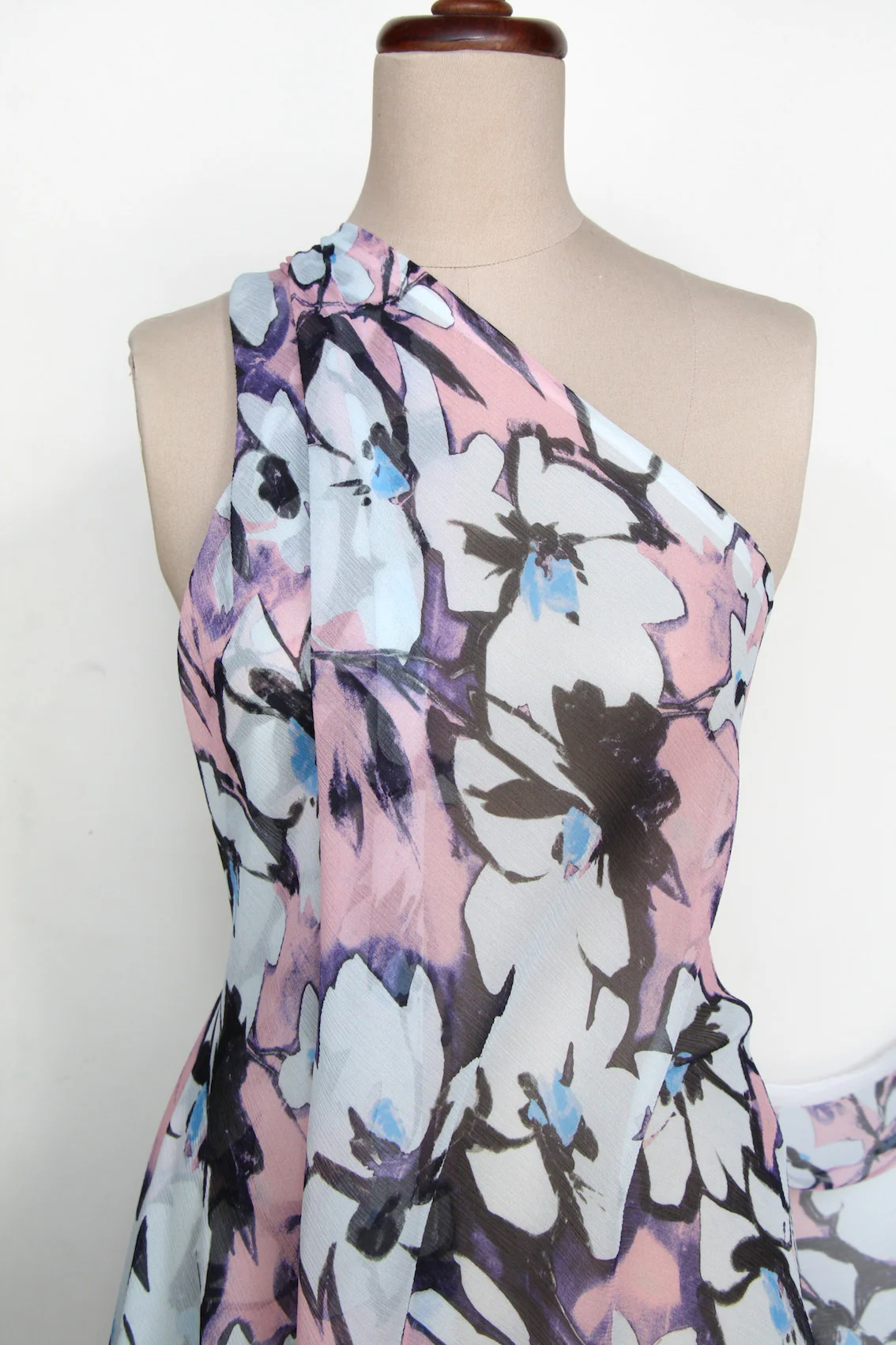 Abstract Floral Crinkle Georgette - Image 5