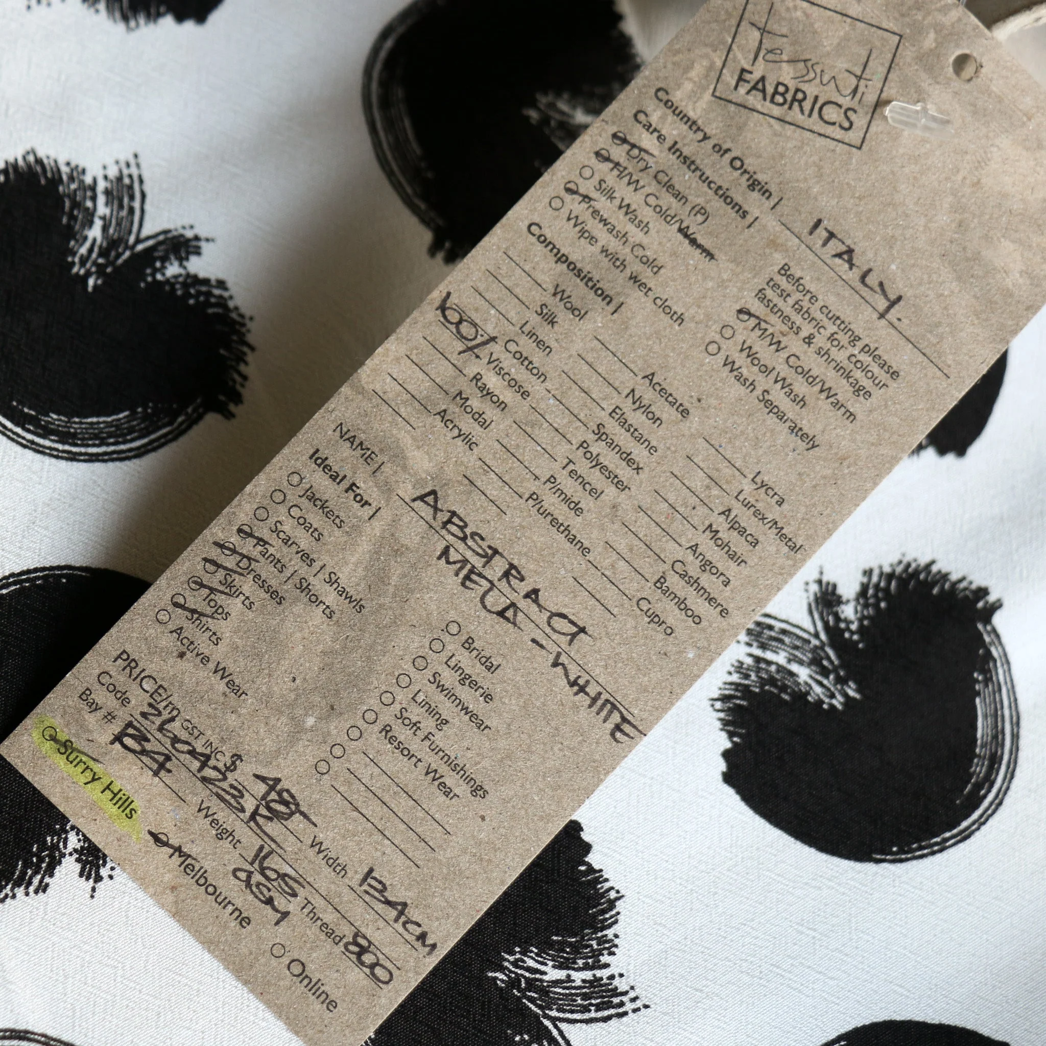 Abstract Mela White Viscose - Image 4