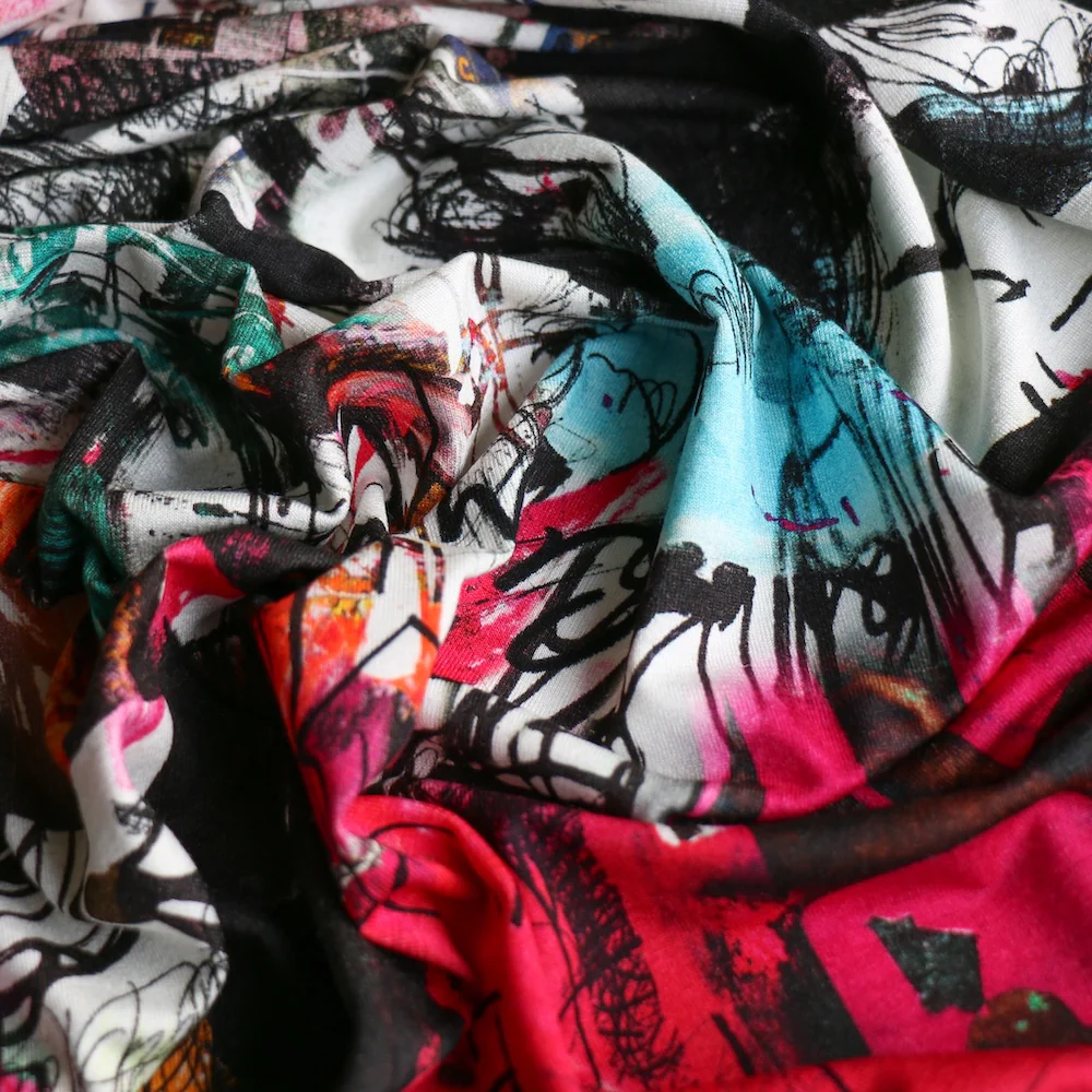 Abstract Night Viscose Jersey - Image 2