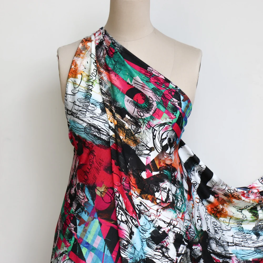 Abstract Night Viscose Jersey - Image 6