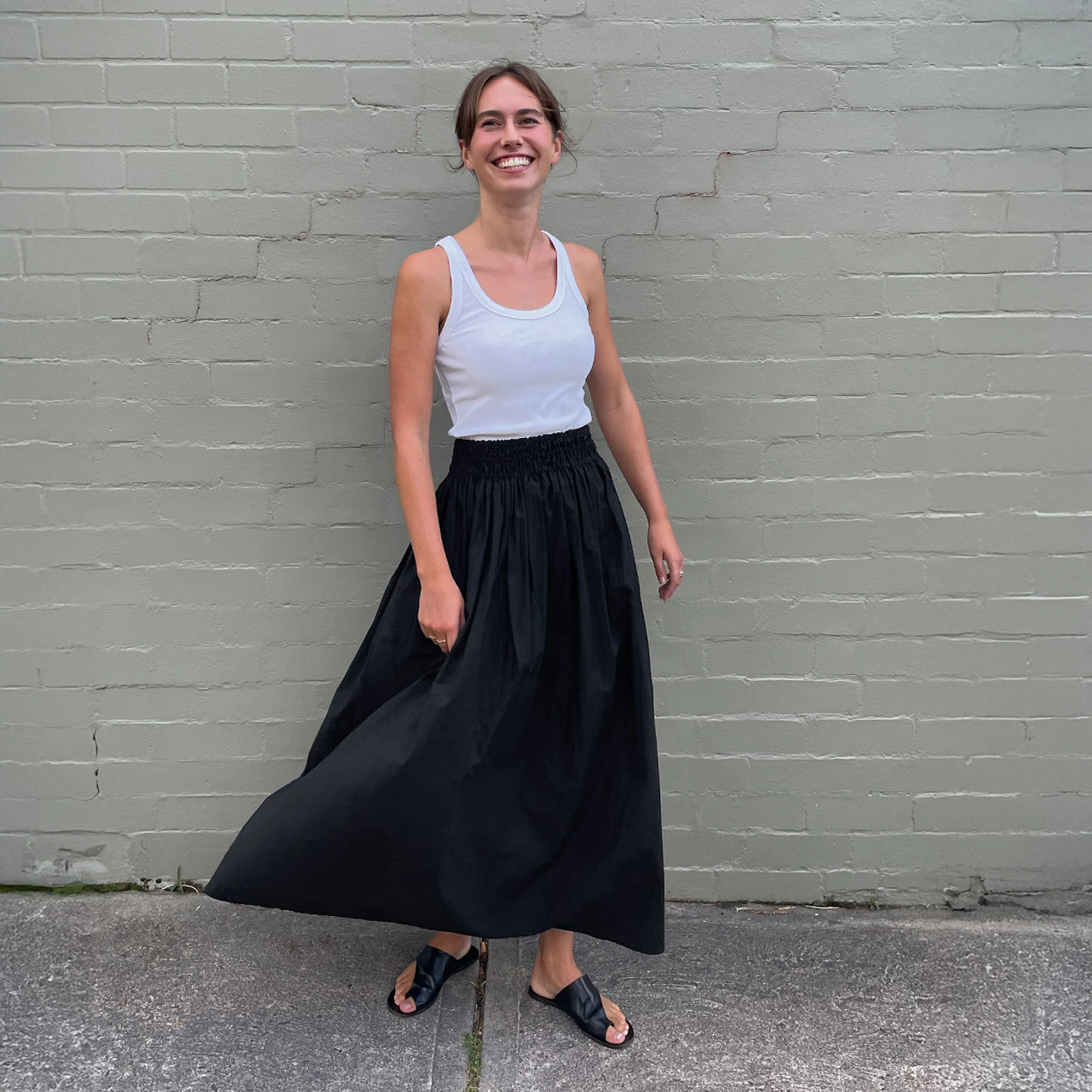 Adele Black Cotton Poplin - Image 2