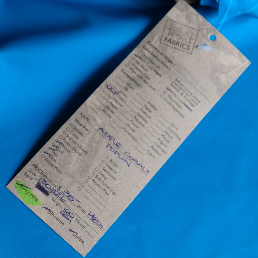 Adele Cobalt Cotton Poplin - Image 3