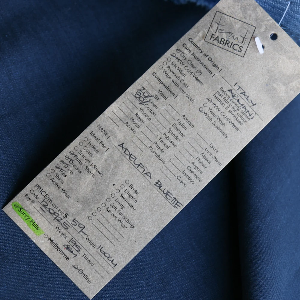 Adelfia Bluette Denim - Cotton/Linen - Image 3