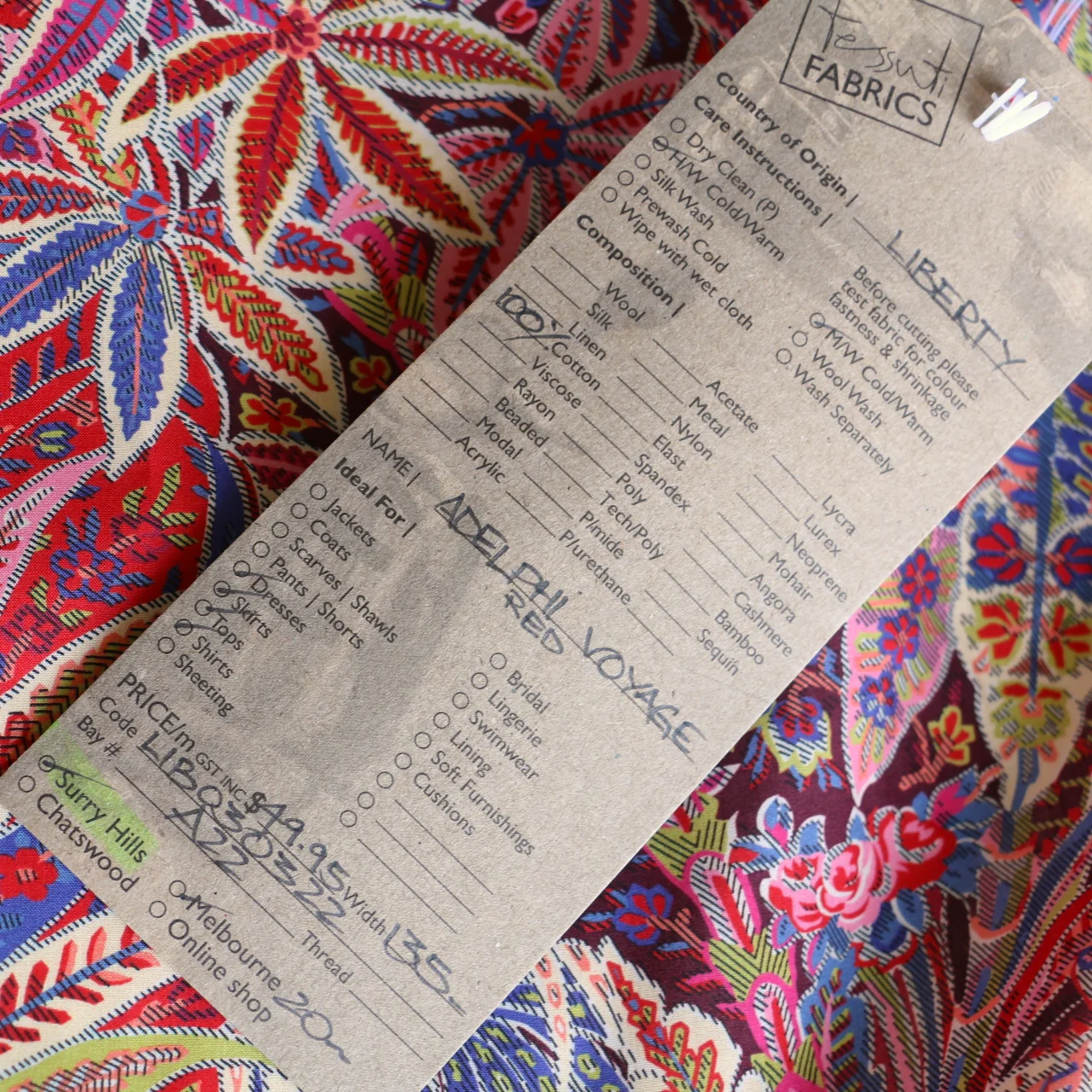Adelphi Voyage Red Liberty Tana Lawn™ - Image 4