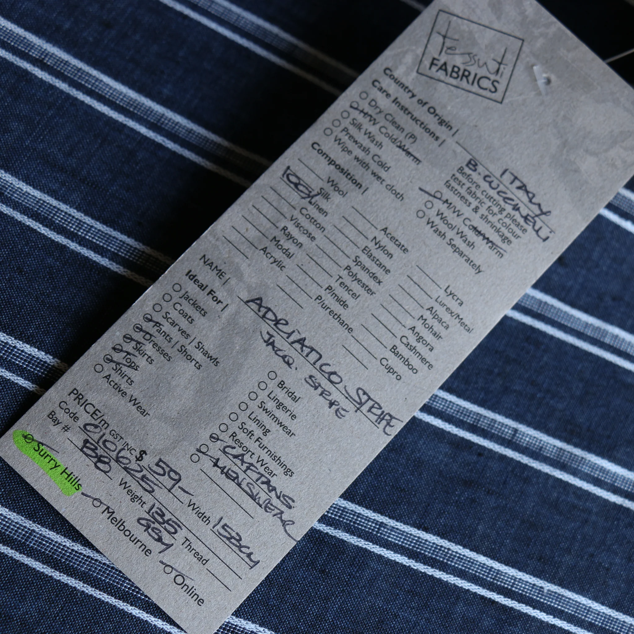 Adriatico Jacquard Stripe Linen - Image 5