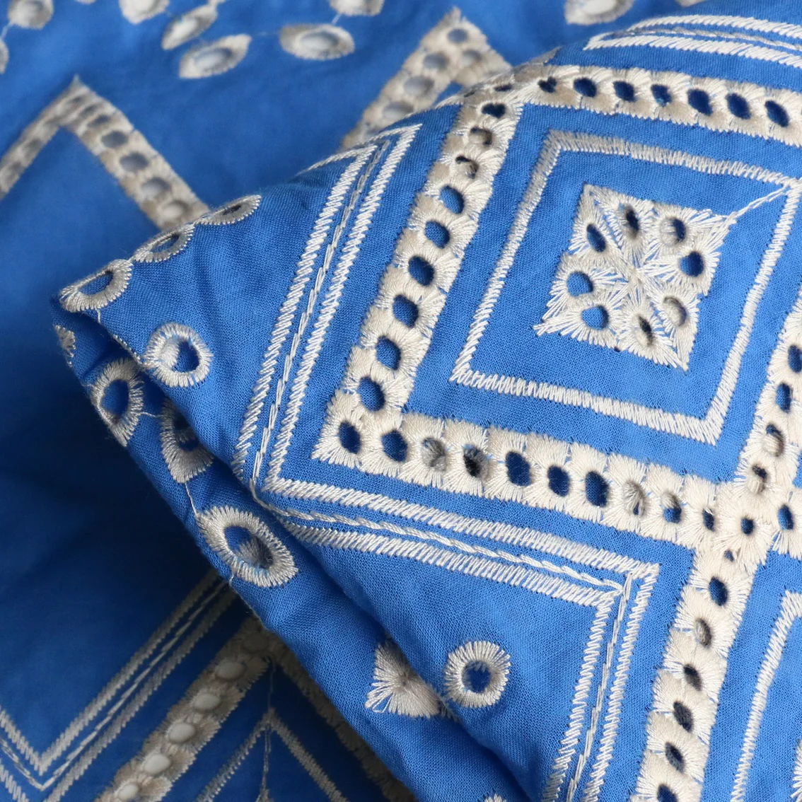 Aegean Sky Embroidered Cotton