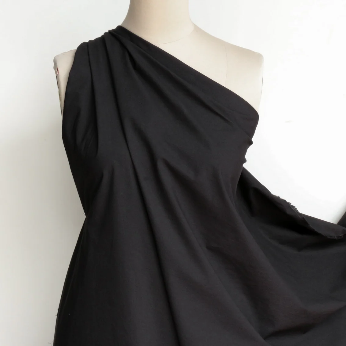 Akira Poplin Black - Typewriter Cotton - Washer Finish - Image 3