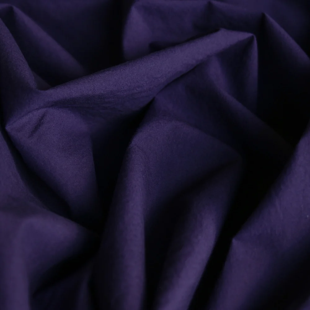 Akira Poplin Indigo Violet - Typewriter Cotton - Washer Finish - Image 2