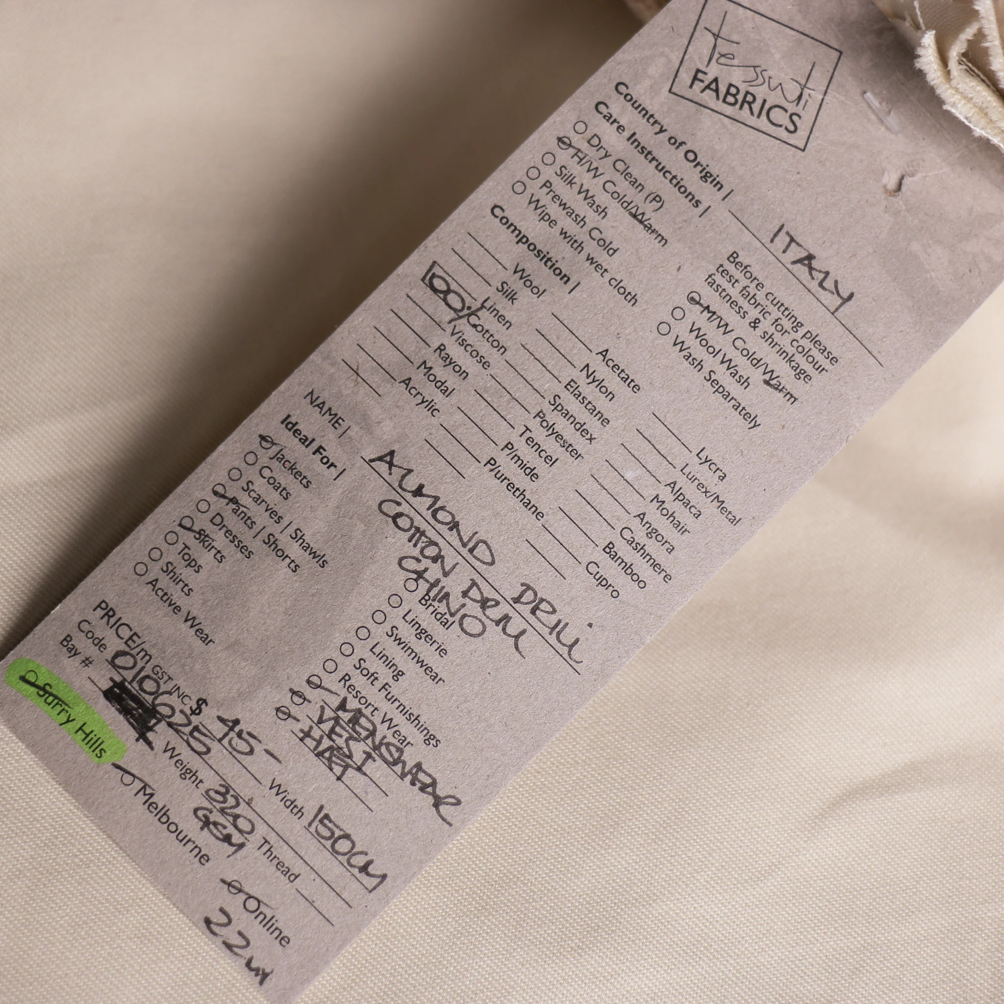 Almond Drill - Cotton Drill Chino - Image 3