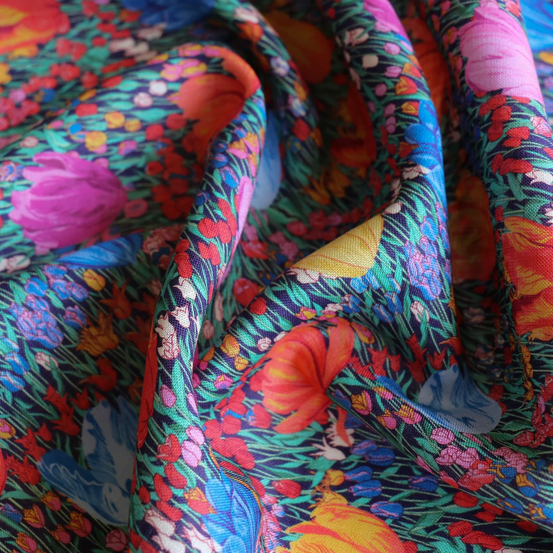 Amalia Tulip Multi - Liberty Sycamore Linen - Image 2