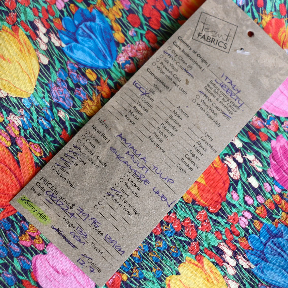 Amalia Tulip Multi - Liberty Sycamore Linen - Image 4