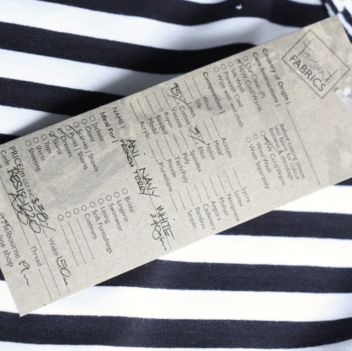 Ani Navy White French Terry - Image 4