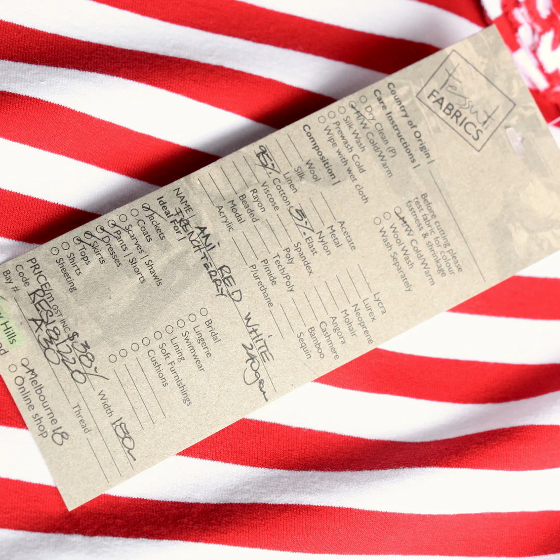 Ani Red White French Terry - Image 4