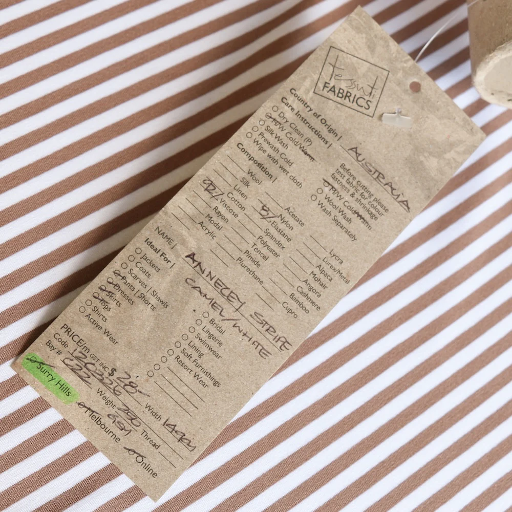 Annecey Stripe Caramel/White Jersey - Image 4