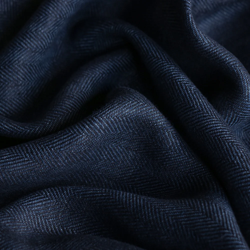 Antonella Navy Herringbone Linen - Image 2