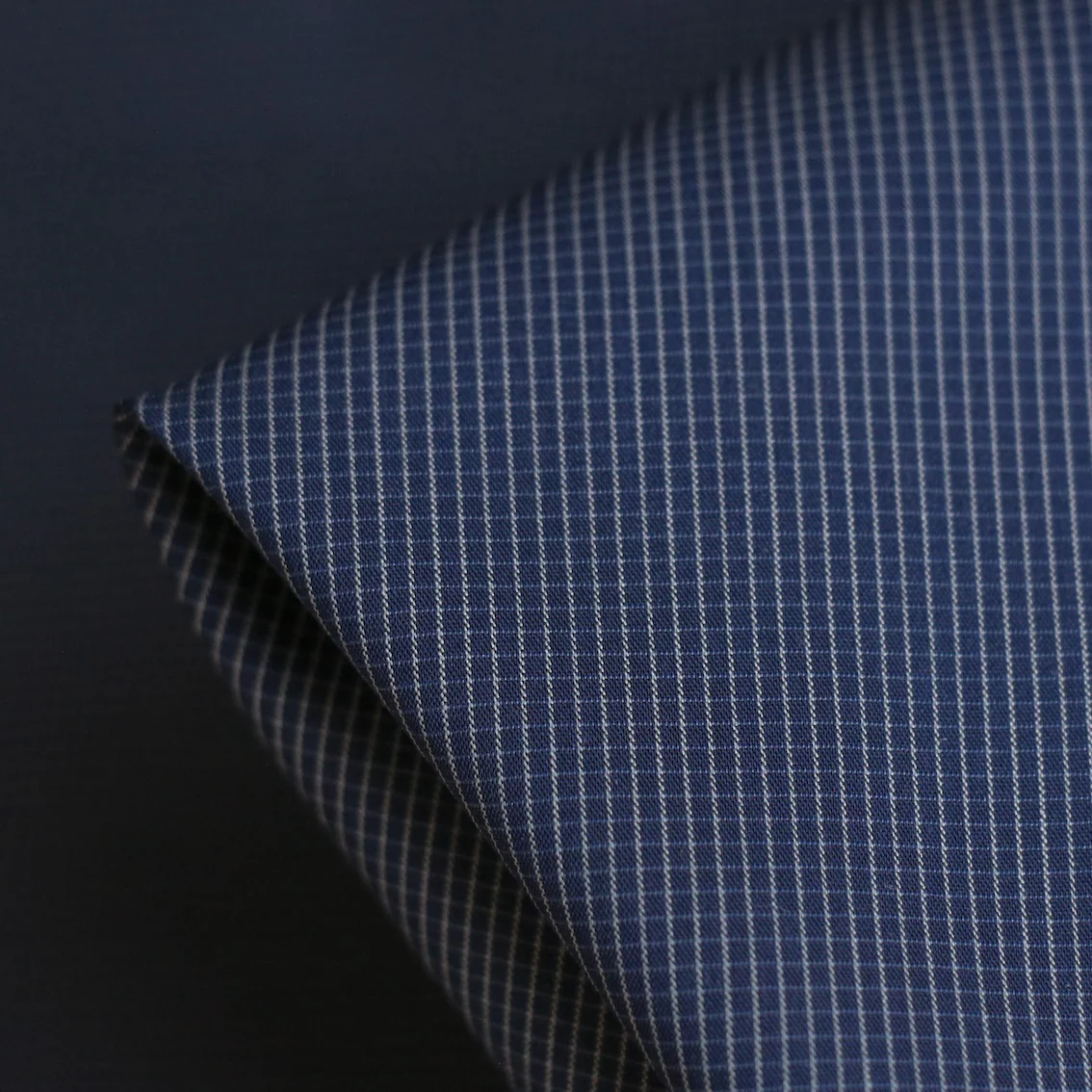 Antonia Navy Check Shirting