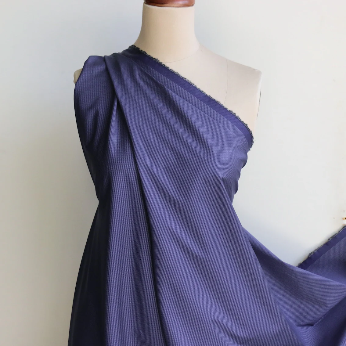 Antonia Navy Check Shirting - Image 3
