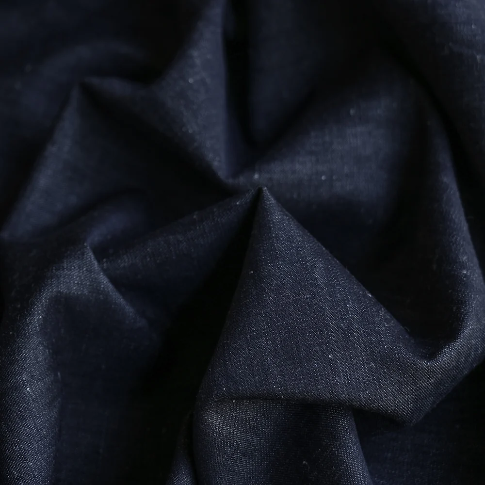 Anya Denim Blue - Cotton/Linen Denim - Image 2