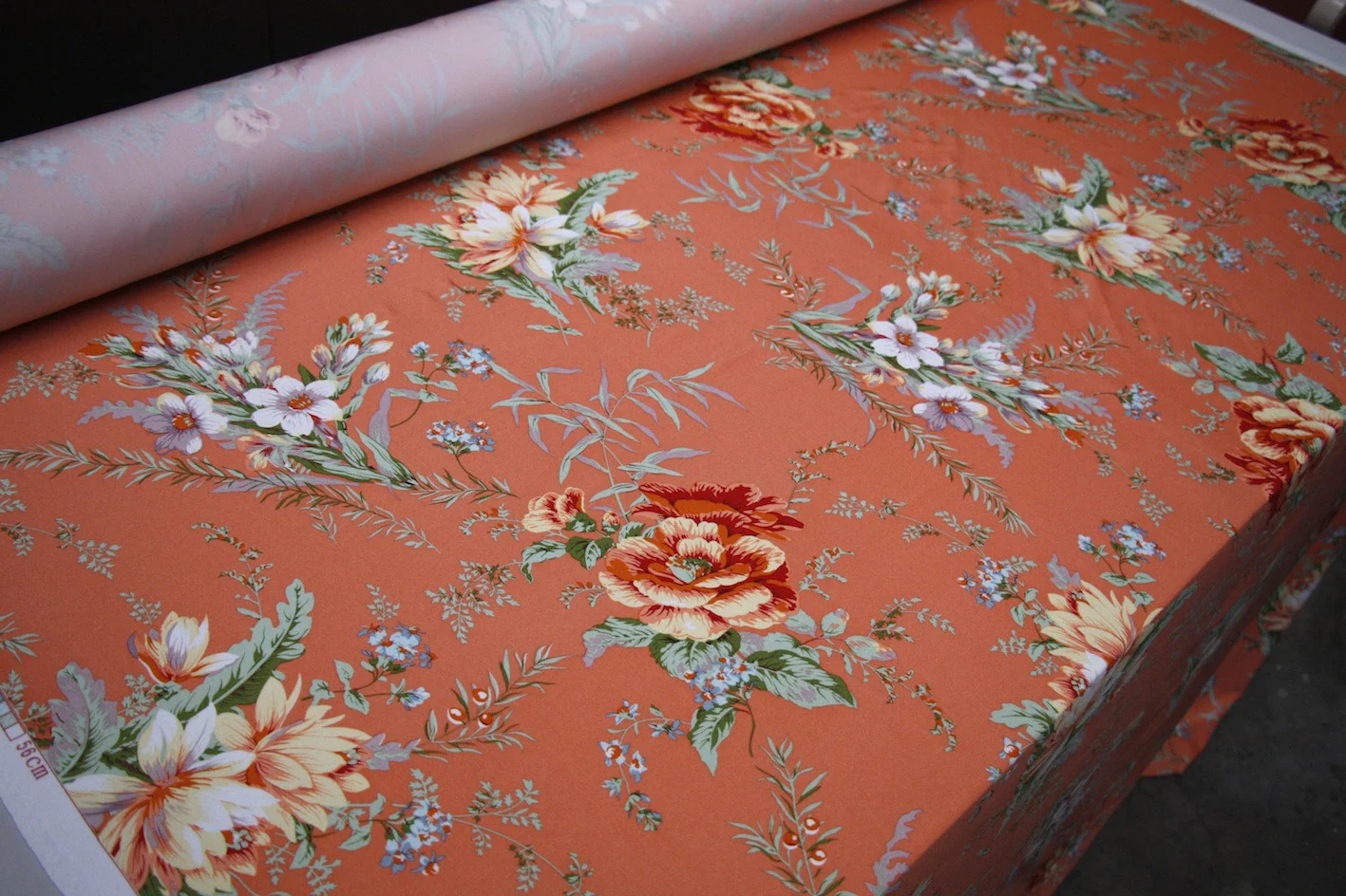 Apricot Floral Stretch - Swimwear Fabric - Image 4