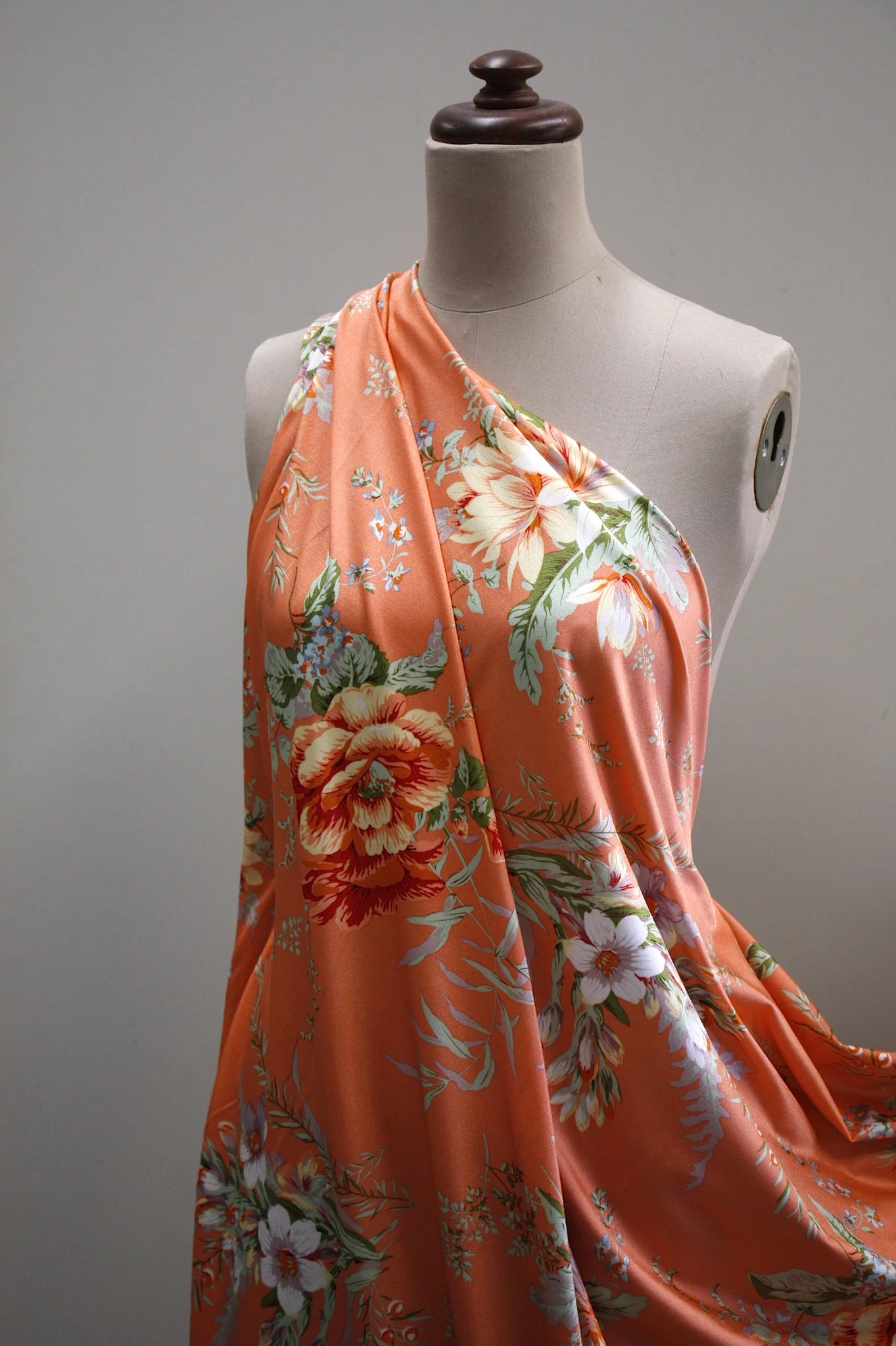 Apricot Floral Stretch - Swimwear Fabric - Image 5