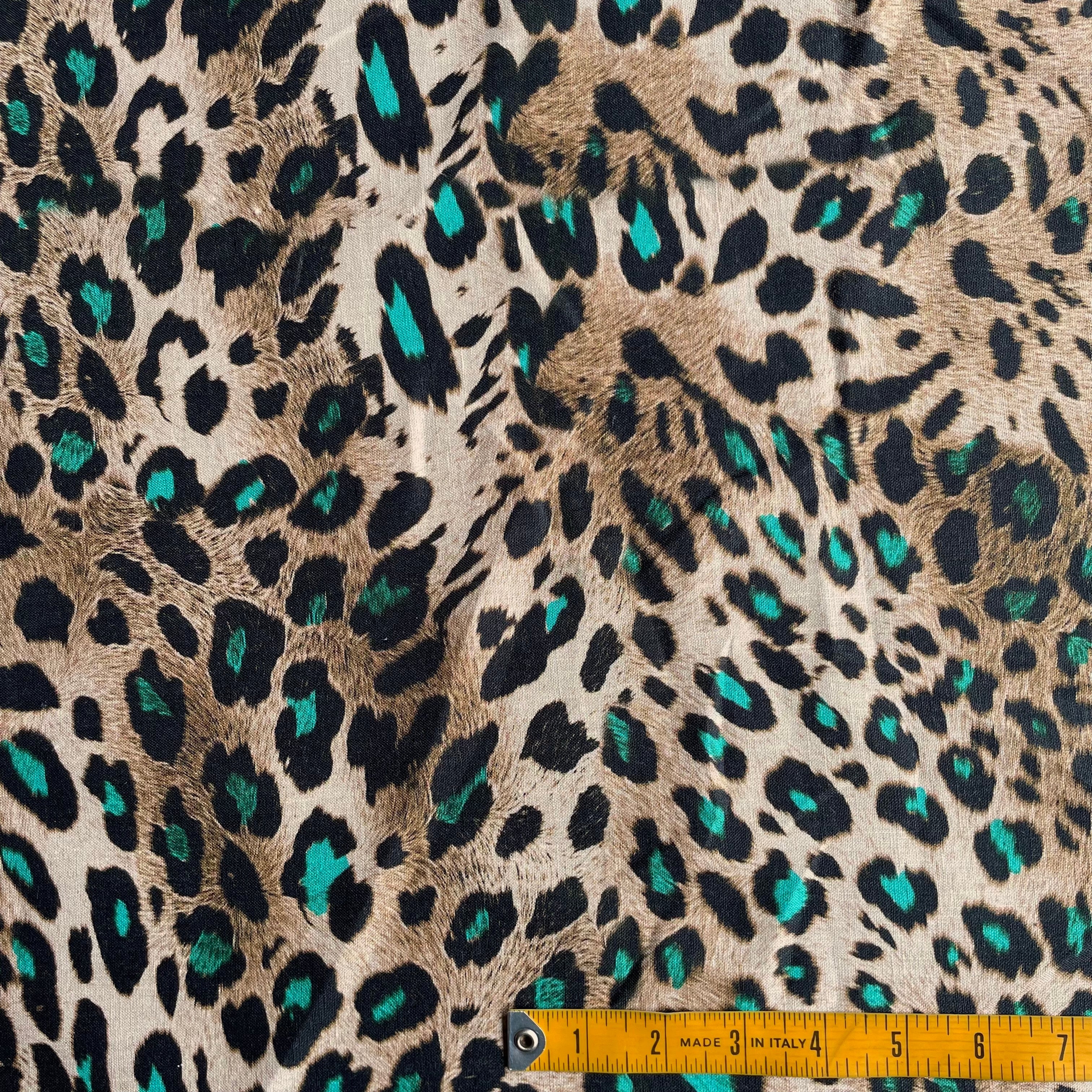 Aqua Cat Printed Linen - Image 3