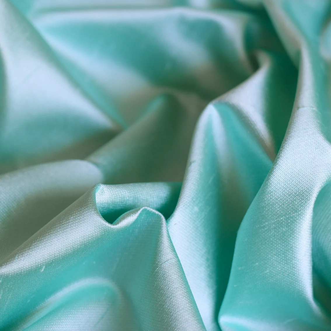 Aqua Silk Shantung - Image 2