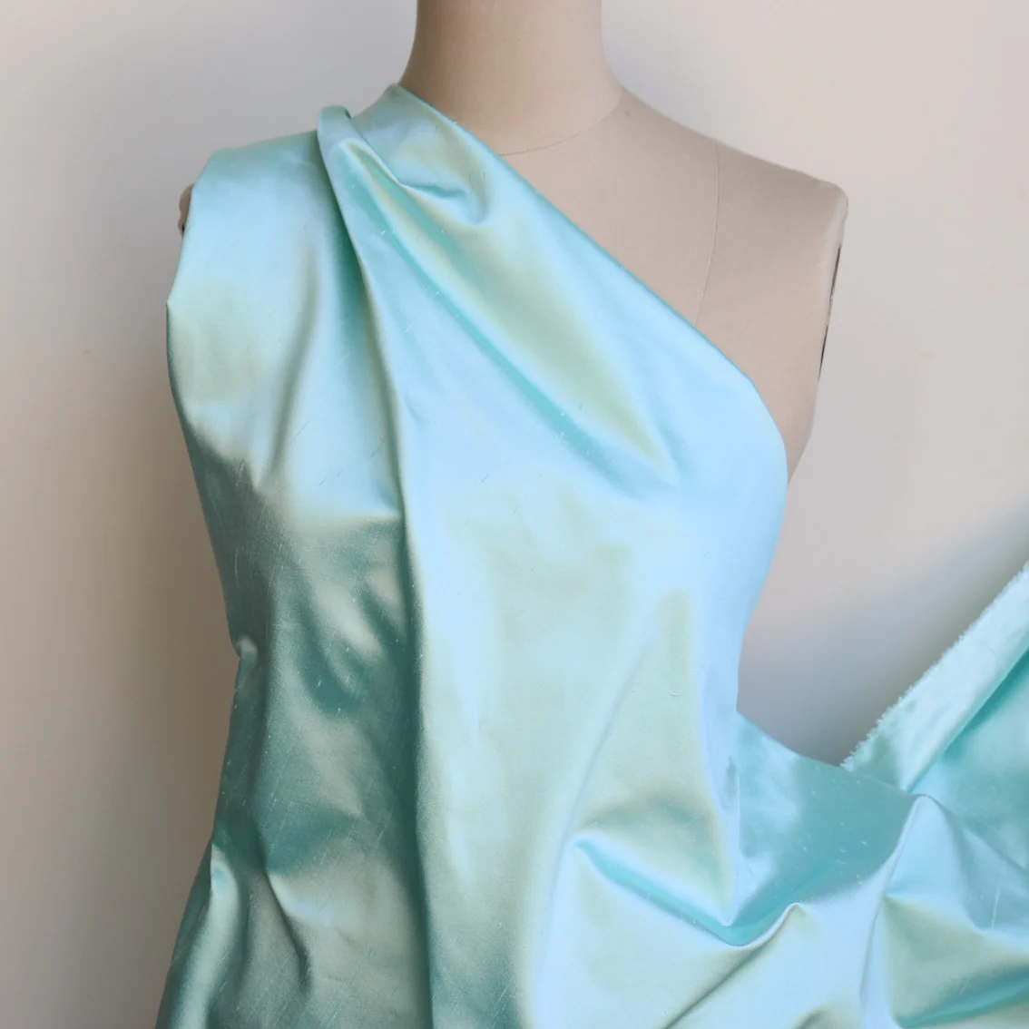Aqua Silk Shantung - Image 4