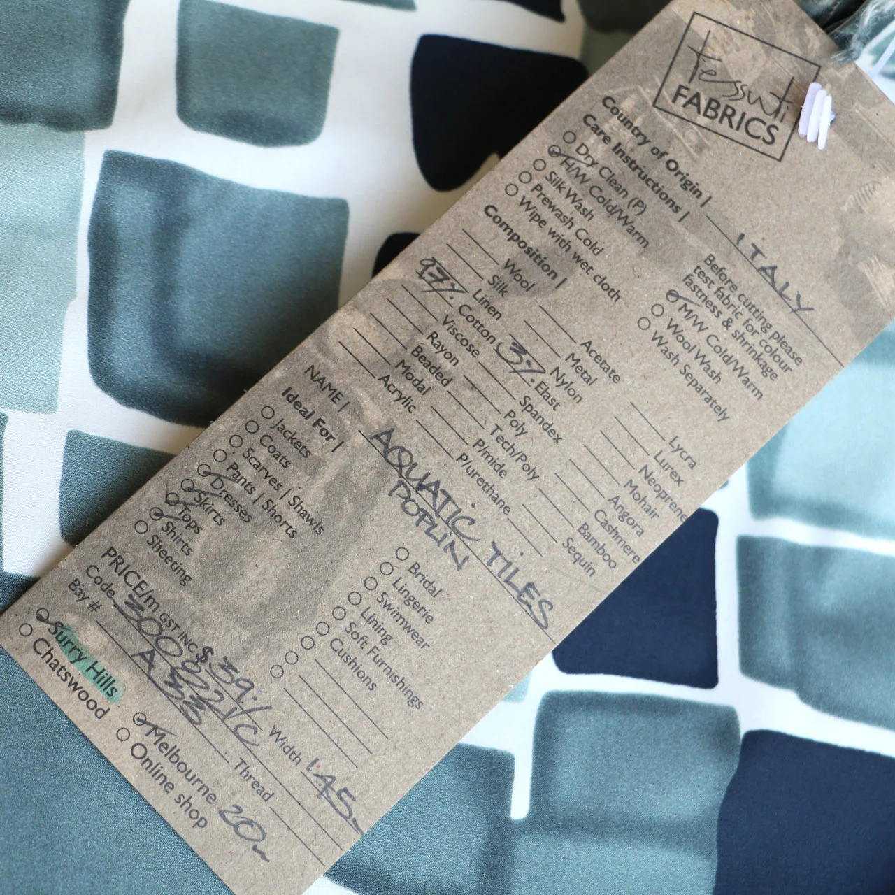 Aquatic Tiles Poplin - Image 4