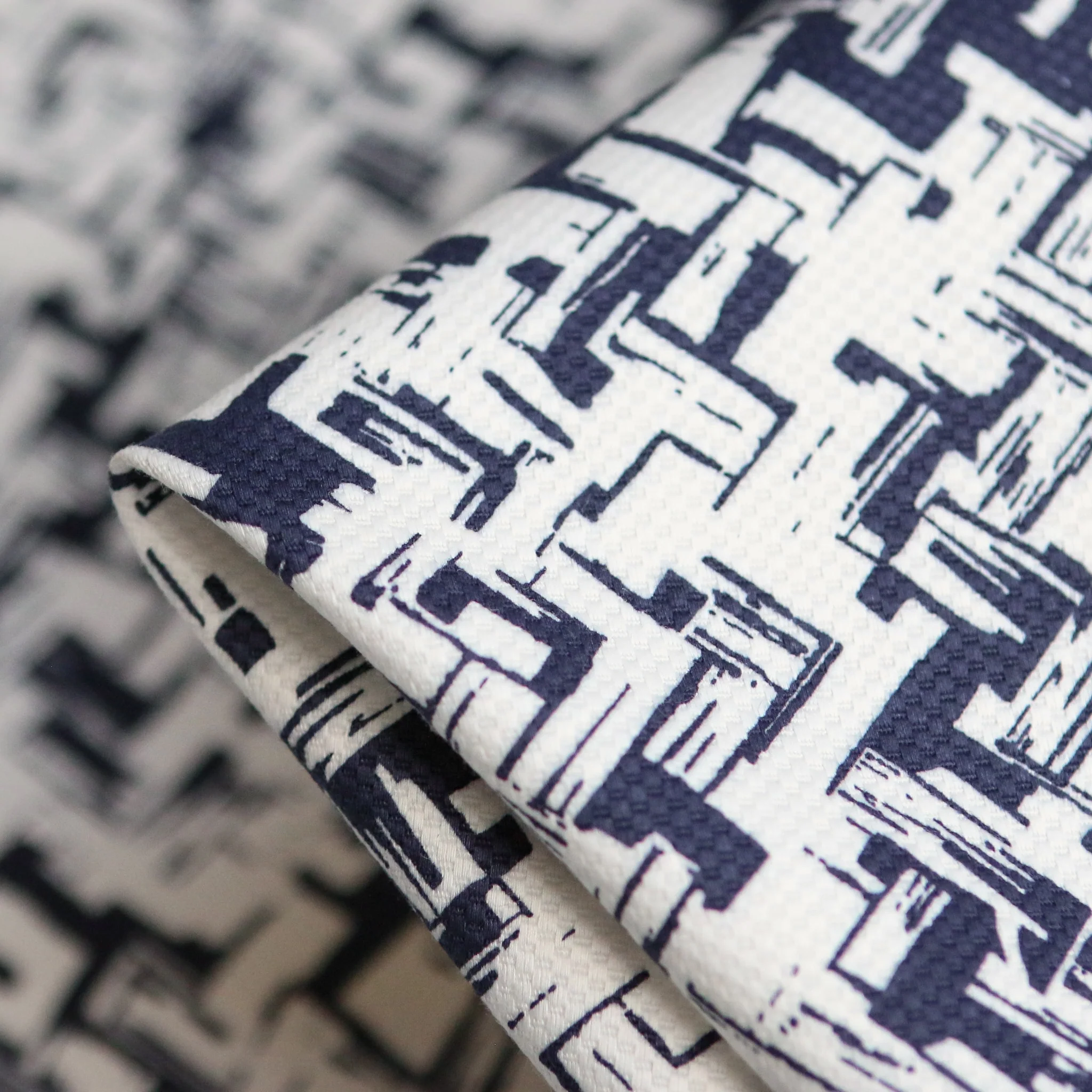 Aquila Navy Pique Jacquard