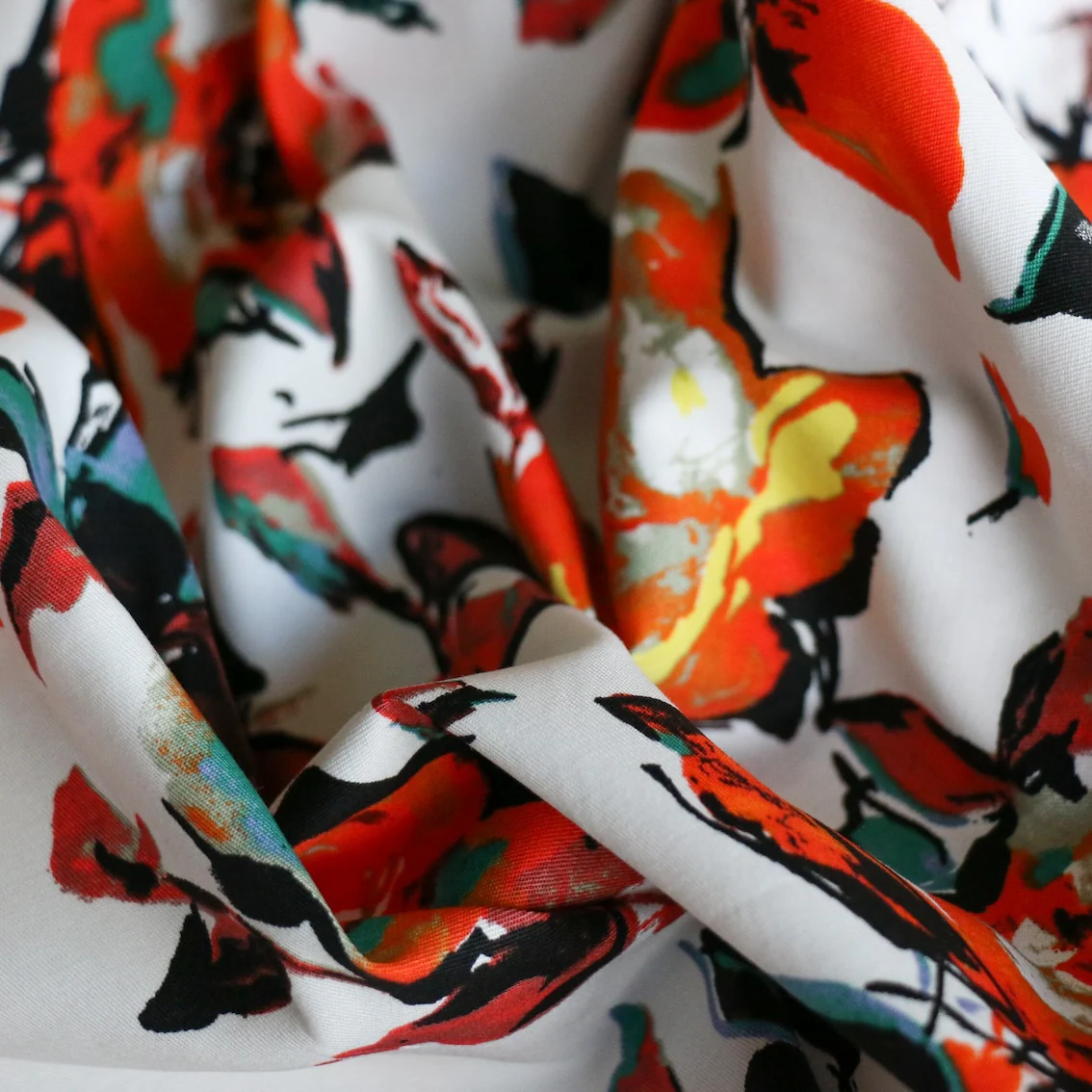 Arancia Flora Stretch Cotton - Image 2