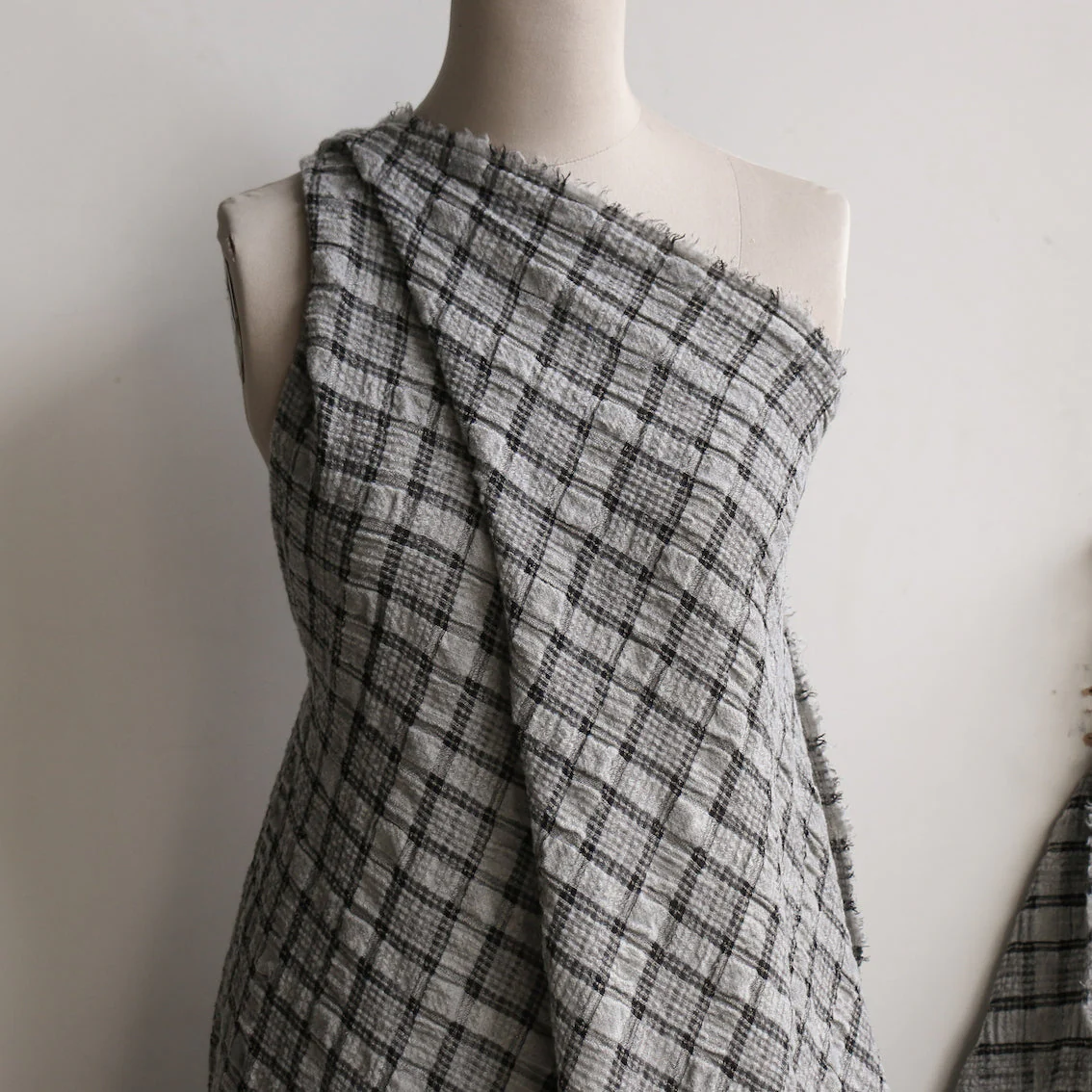 Argento/Black Seersucker Check - Image 4