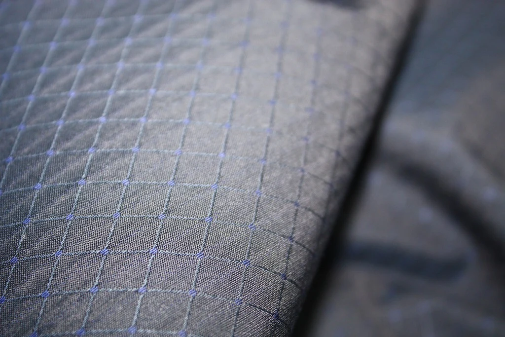 Armani Sea Grid (Navy) - Shirting
