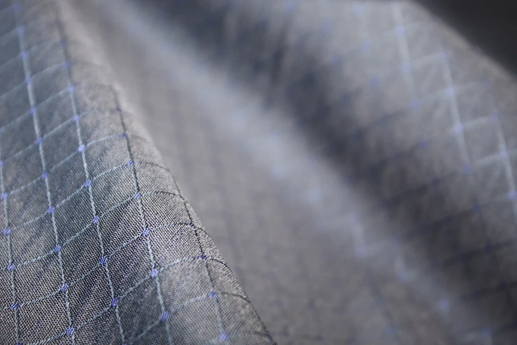 Armani Sea Grid (Navy) - Shirting - Image 3
