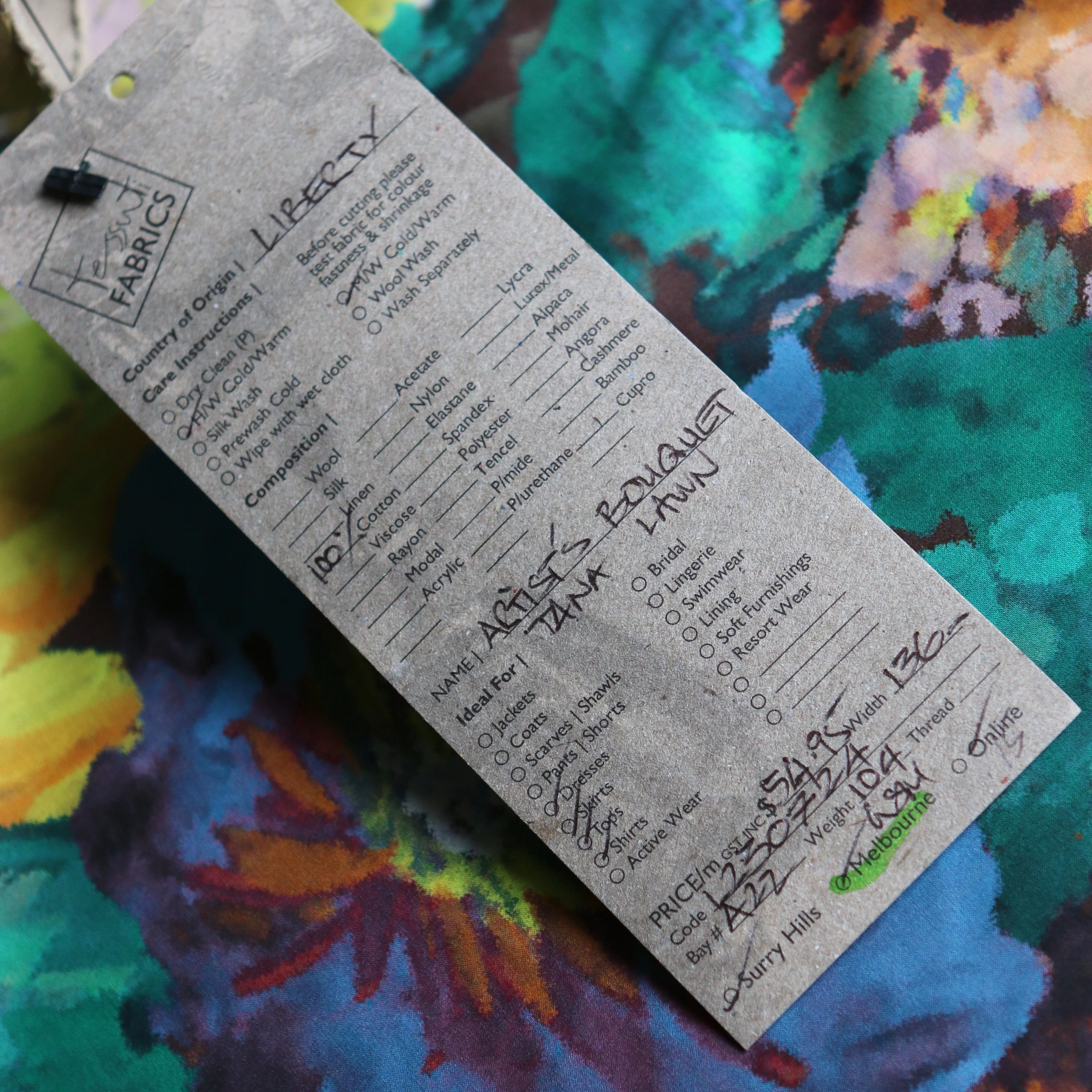 Artist's Bouquet Green - Liberty Tana Lawn™ - Image 4