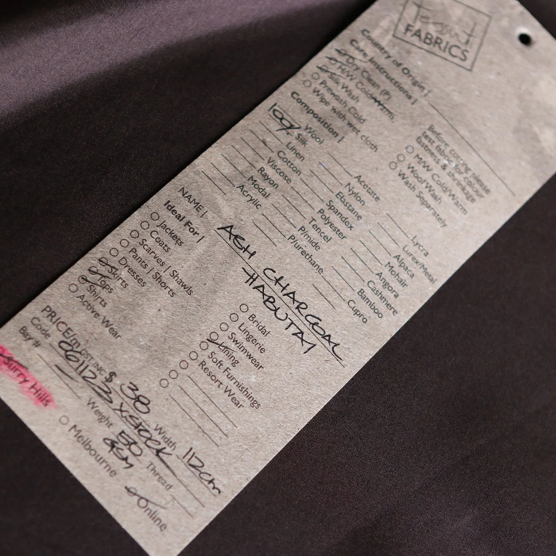 Ash Charcoal Habutai Silk - Image 3