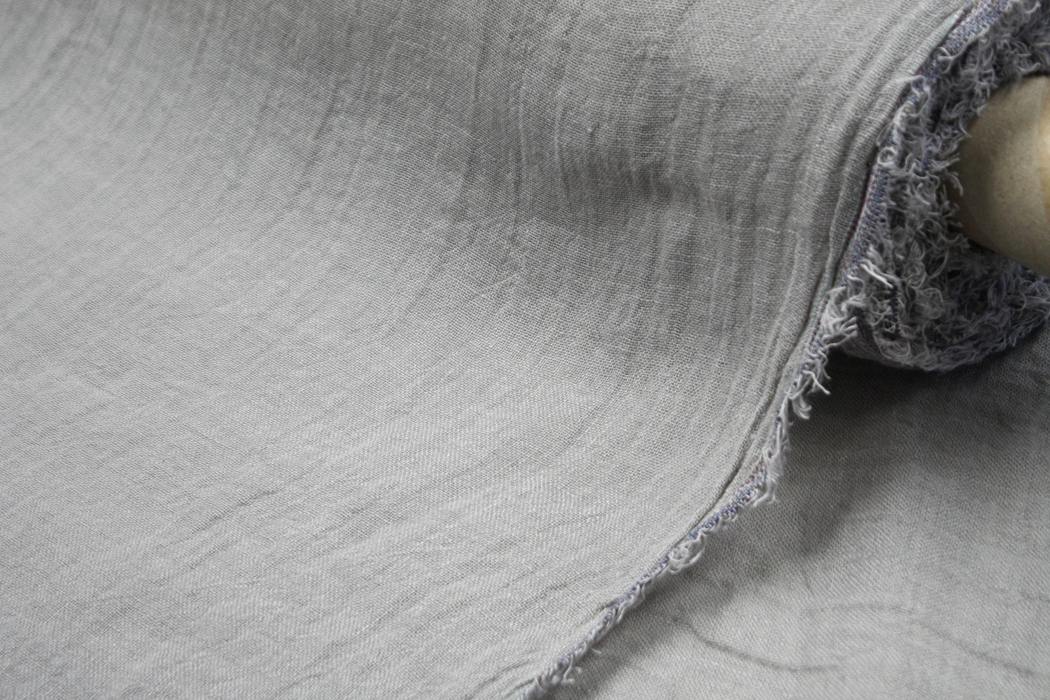 Ash Crinkled Washed Linen - Image 2